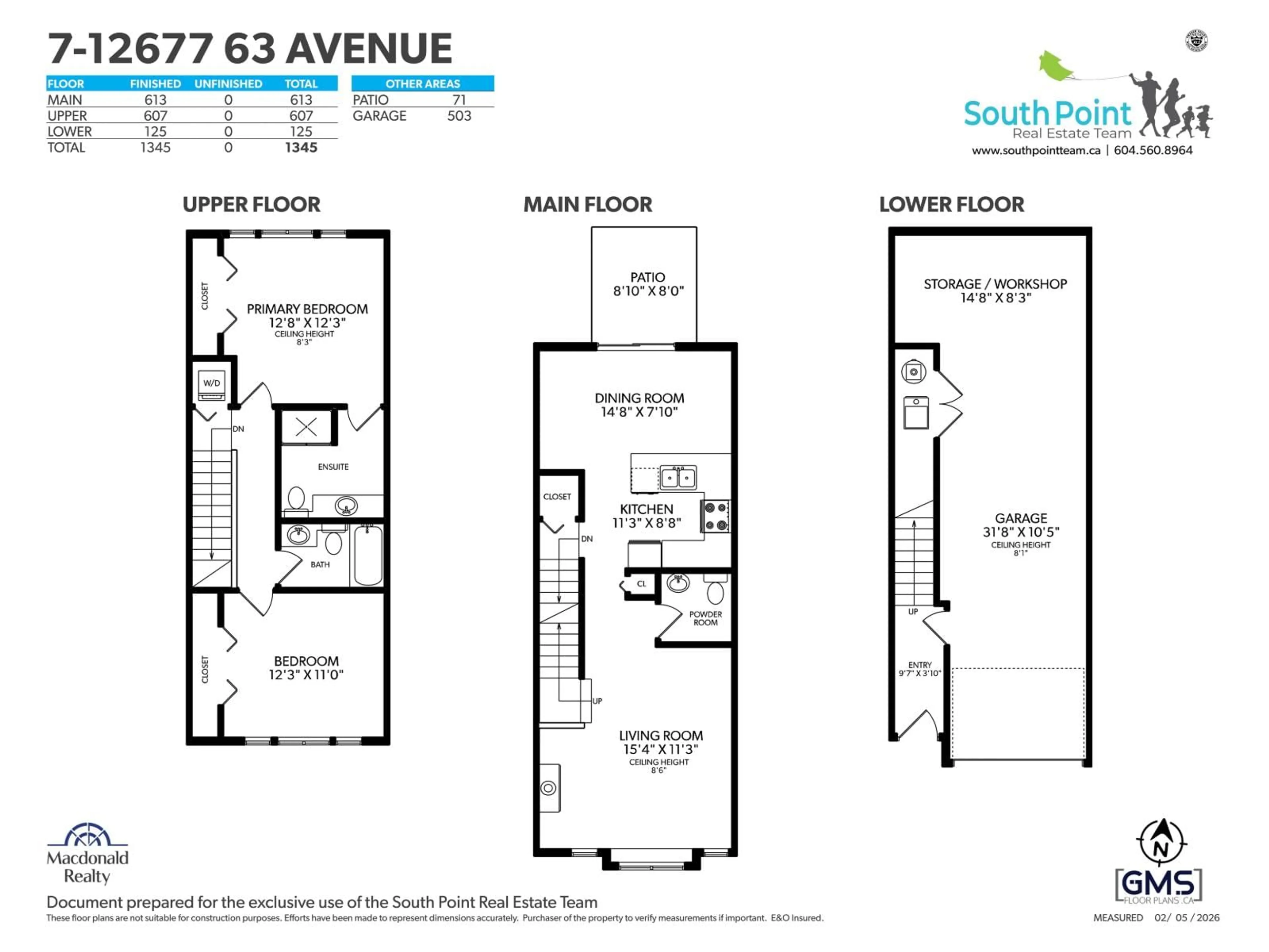 Floor plan for 7 - 12677 63RD AVENUE, Surrey British Columbia V3X3T3