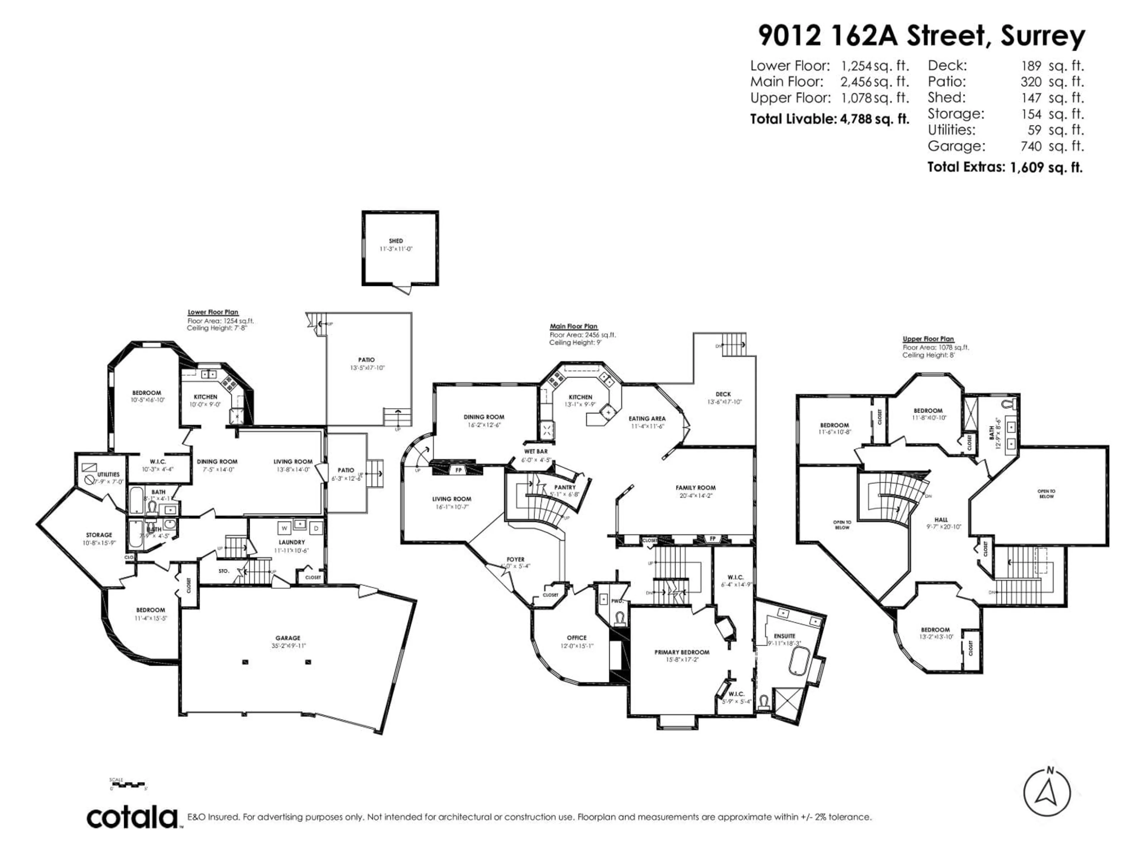 Floor plan for 9012 162A STREET, Surrey British Columbia V4N3L6