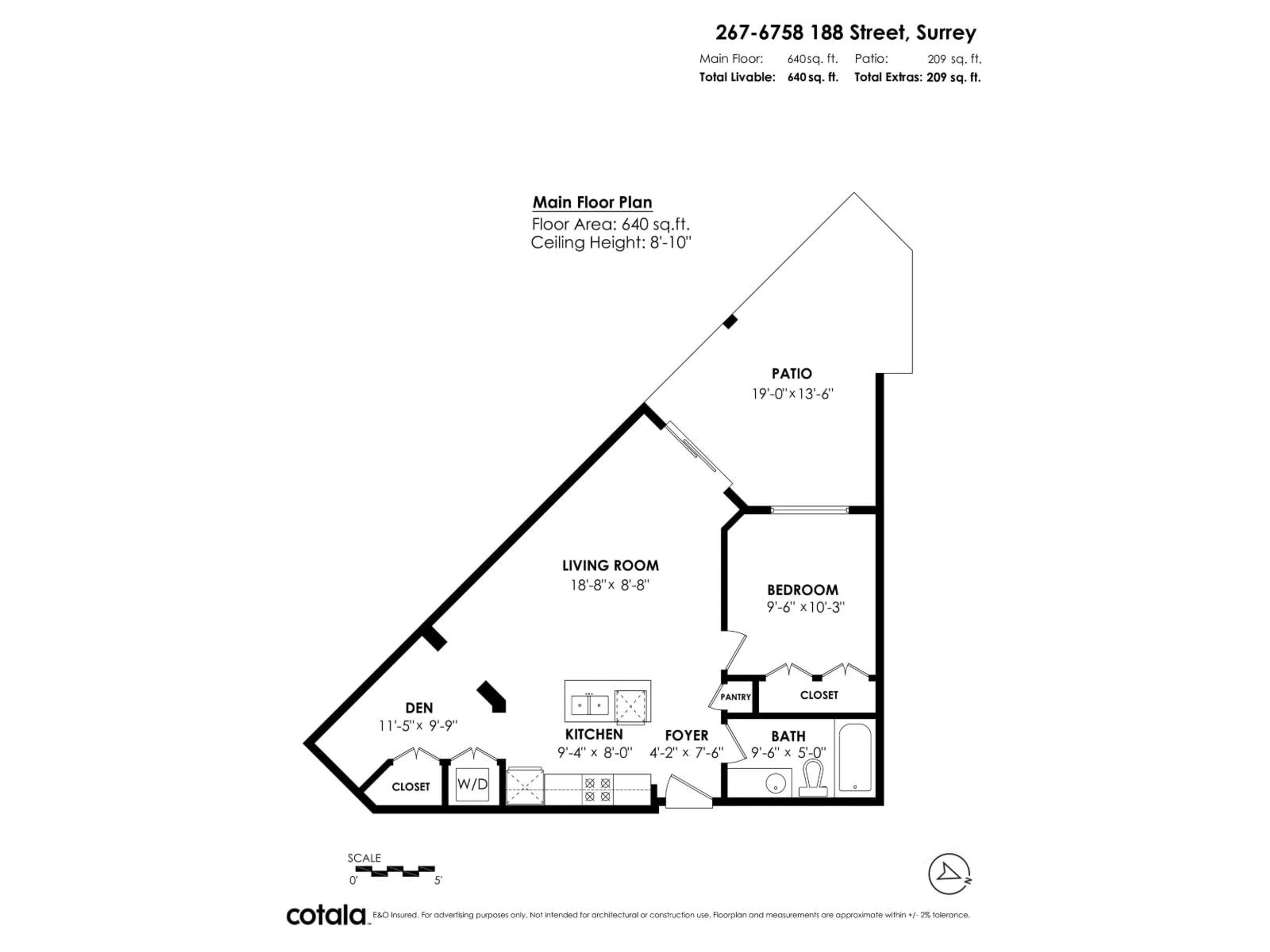 Floor plan for 267 - 6758 188 STREET, Surrey British Columbia V4N6K2