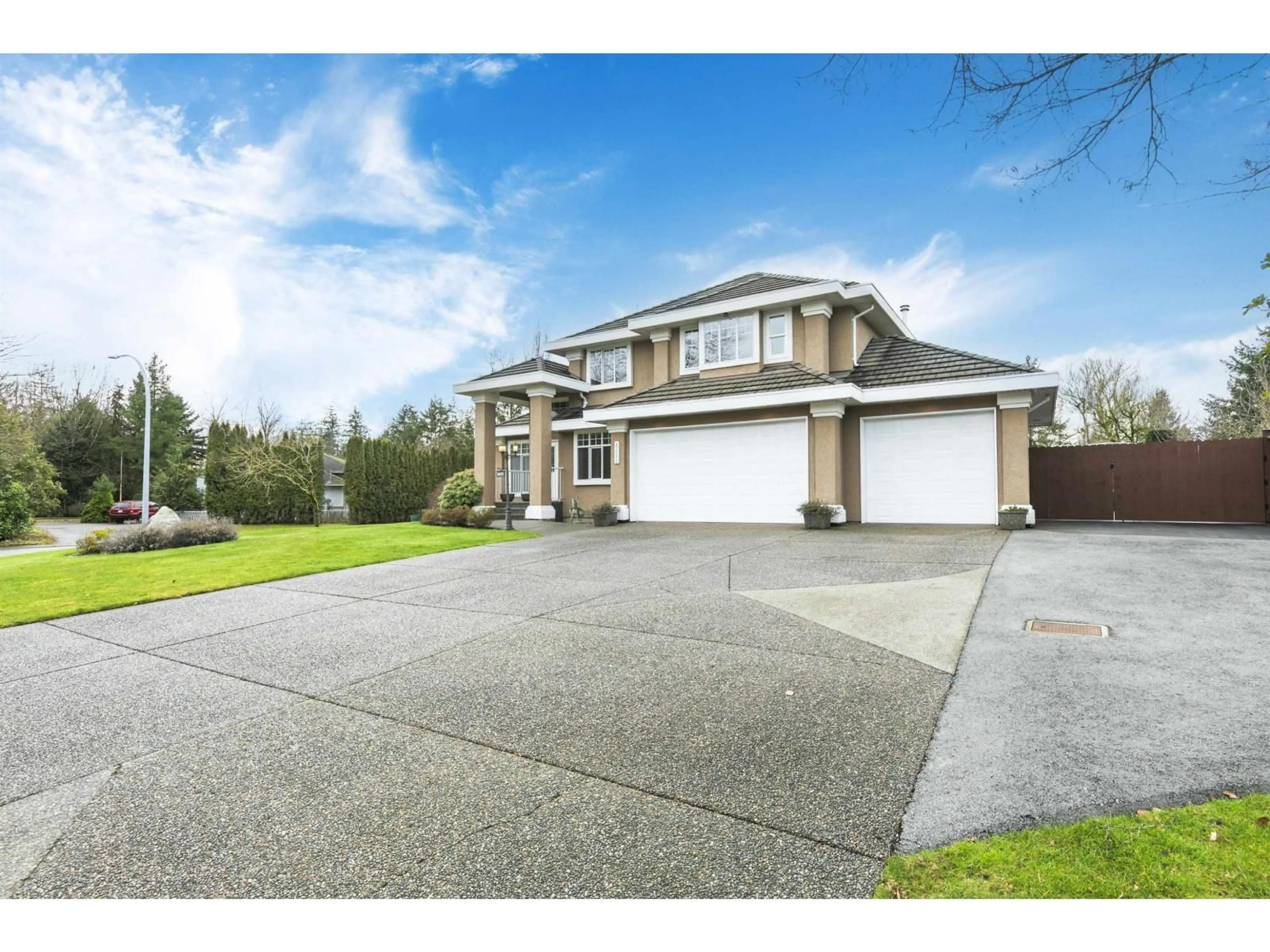 Home with vinyl exterior material, street for 4411 BENZ CRESCENT, Langley British Columbia V2Z1L5