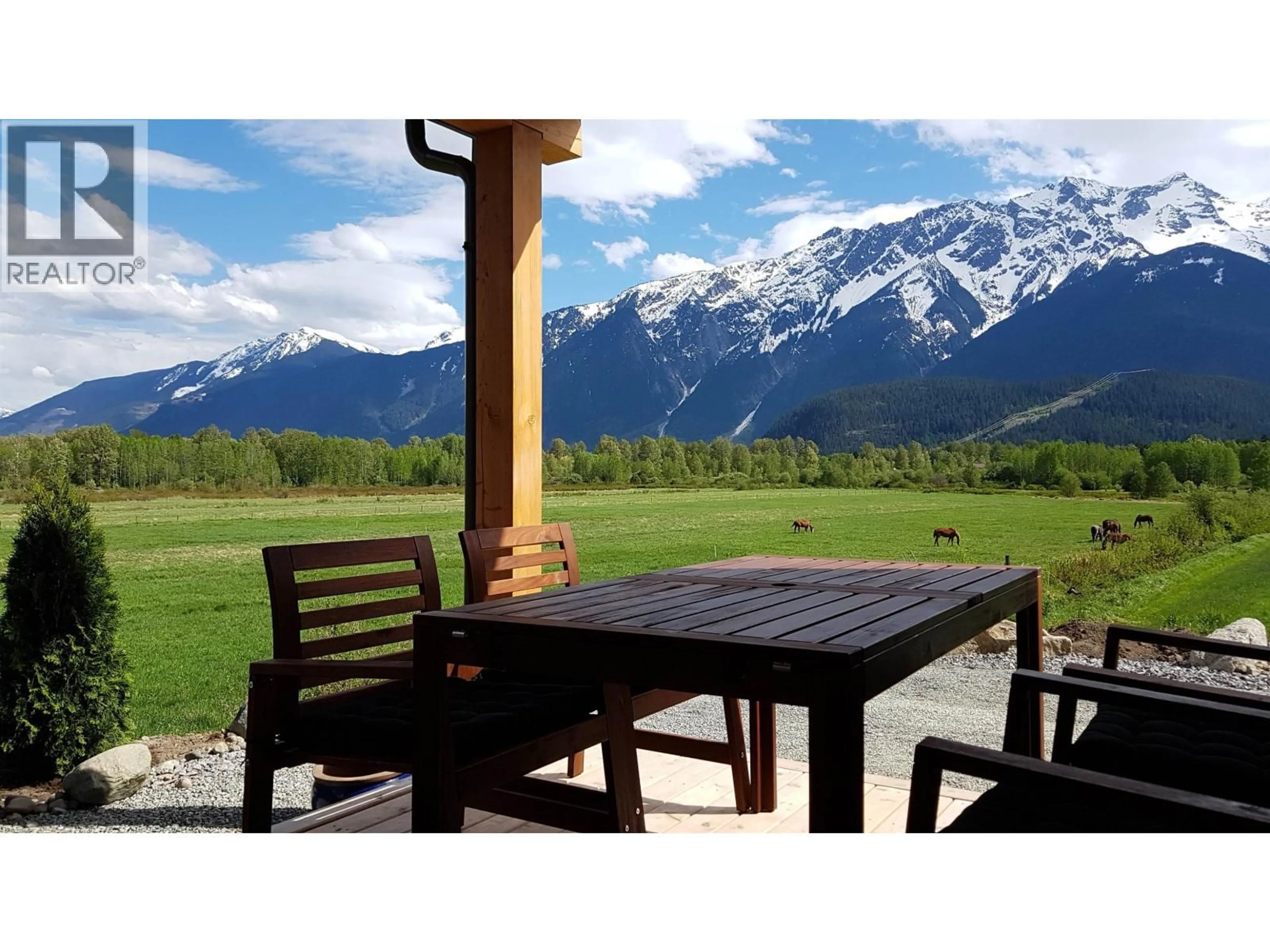 Patio, mountain view for 1380 COLLINS ROAD, Pemberton British Columbia V0N2L1