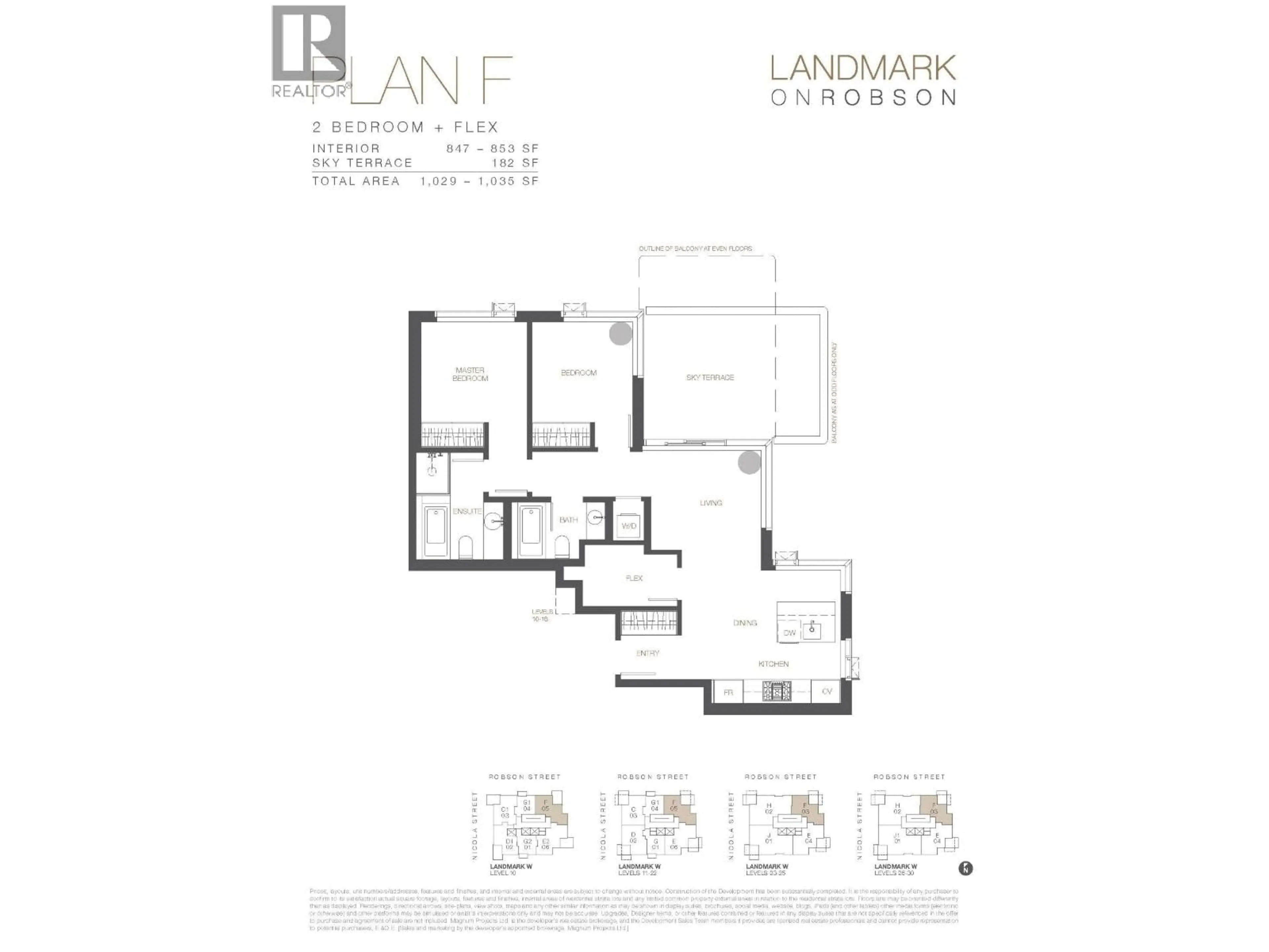 Floor plan for 1905 - 1408 ROBSON STREET, Vancouver British Columbia V6G0E6