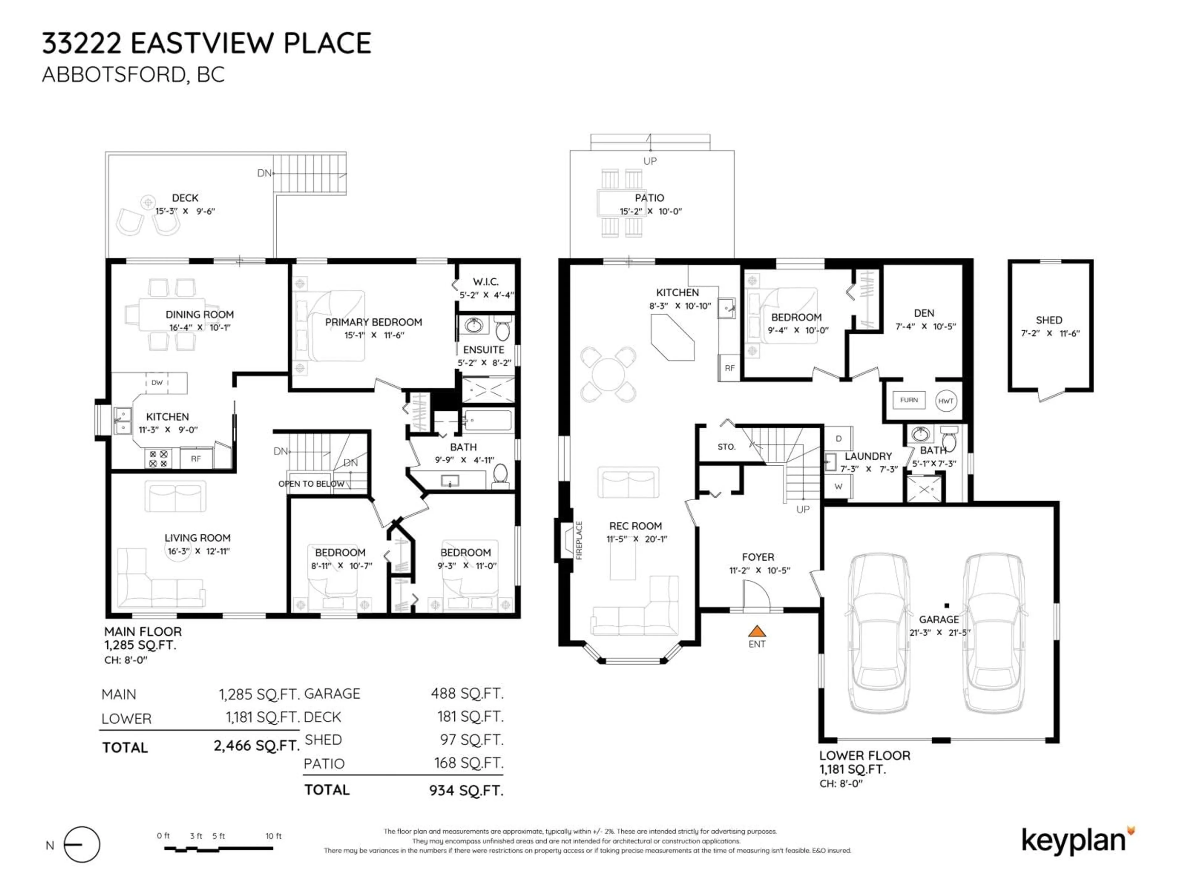 Floor plan for 33222 EASTVIEW PLACE, Abbotsford British Columbia V2S6W3