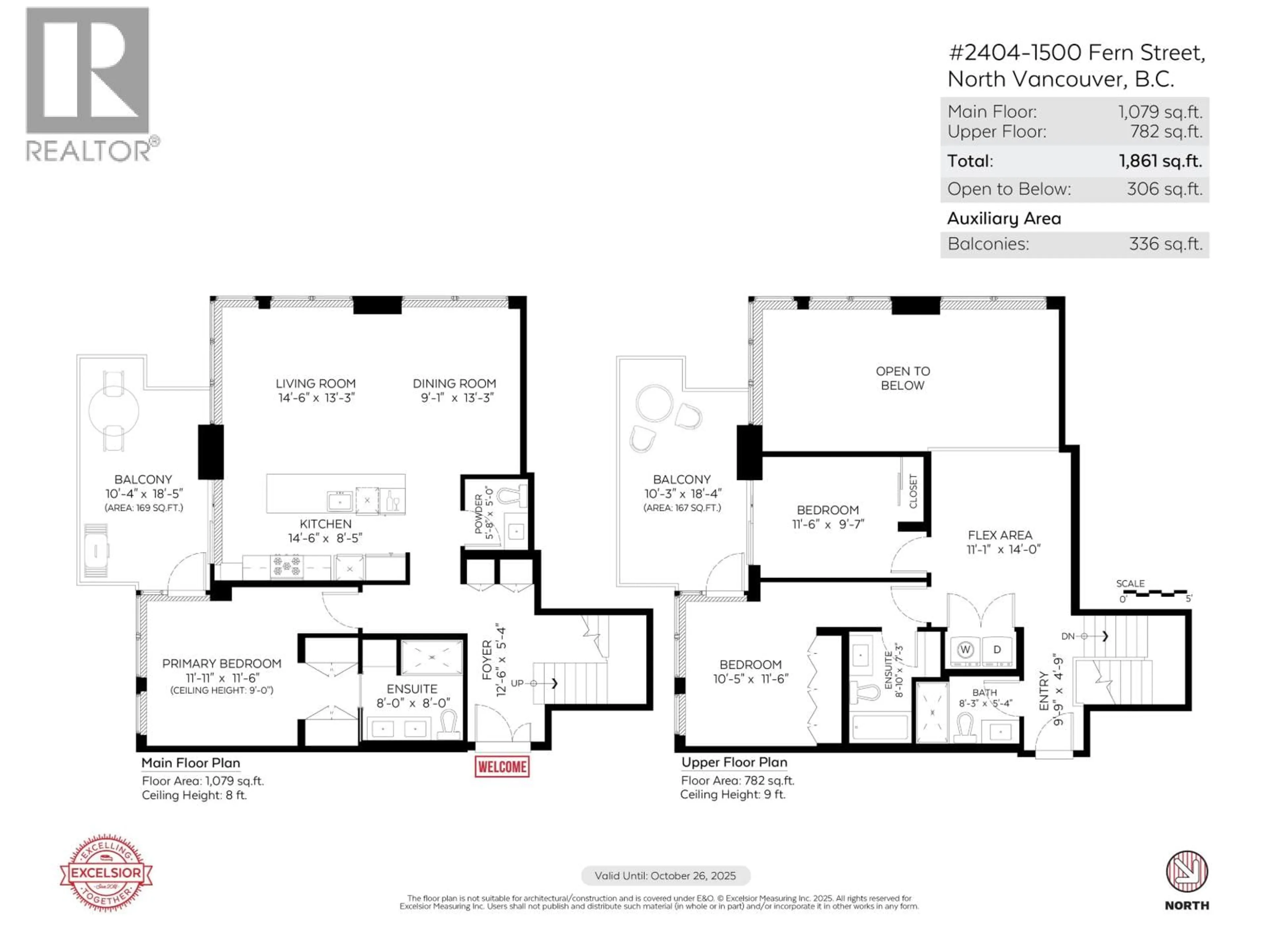 Floor plan for 2404 - 1500 FERN STREET, North Vancouver British Columbia V7J0E6