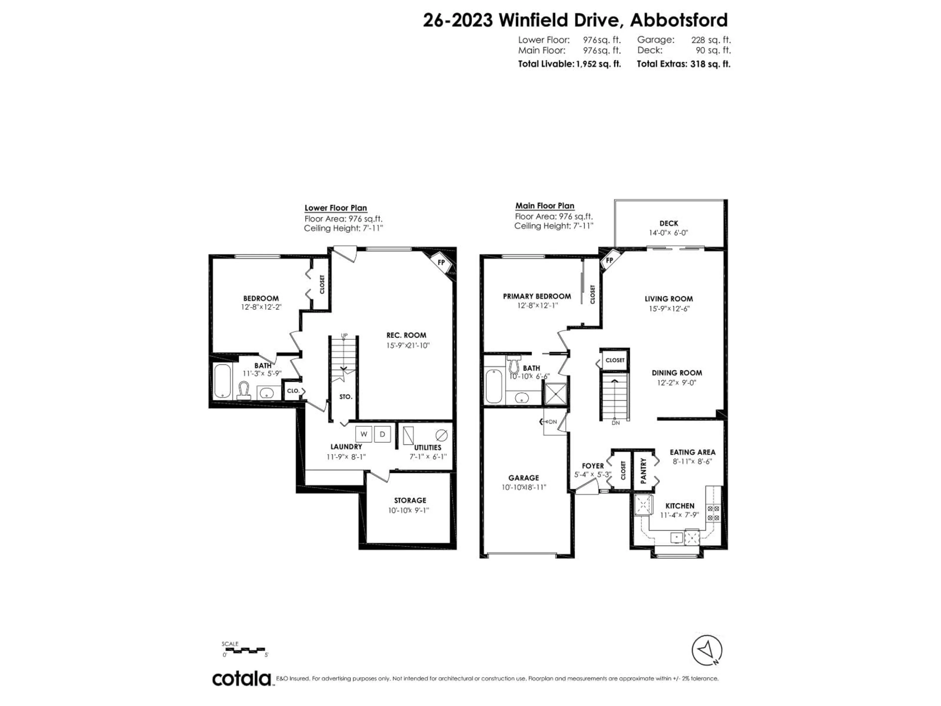 Floor plan for 26 - 2023 WINFIELD DRIVE, Abbotsford British Columbia V3G1K5