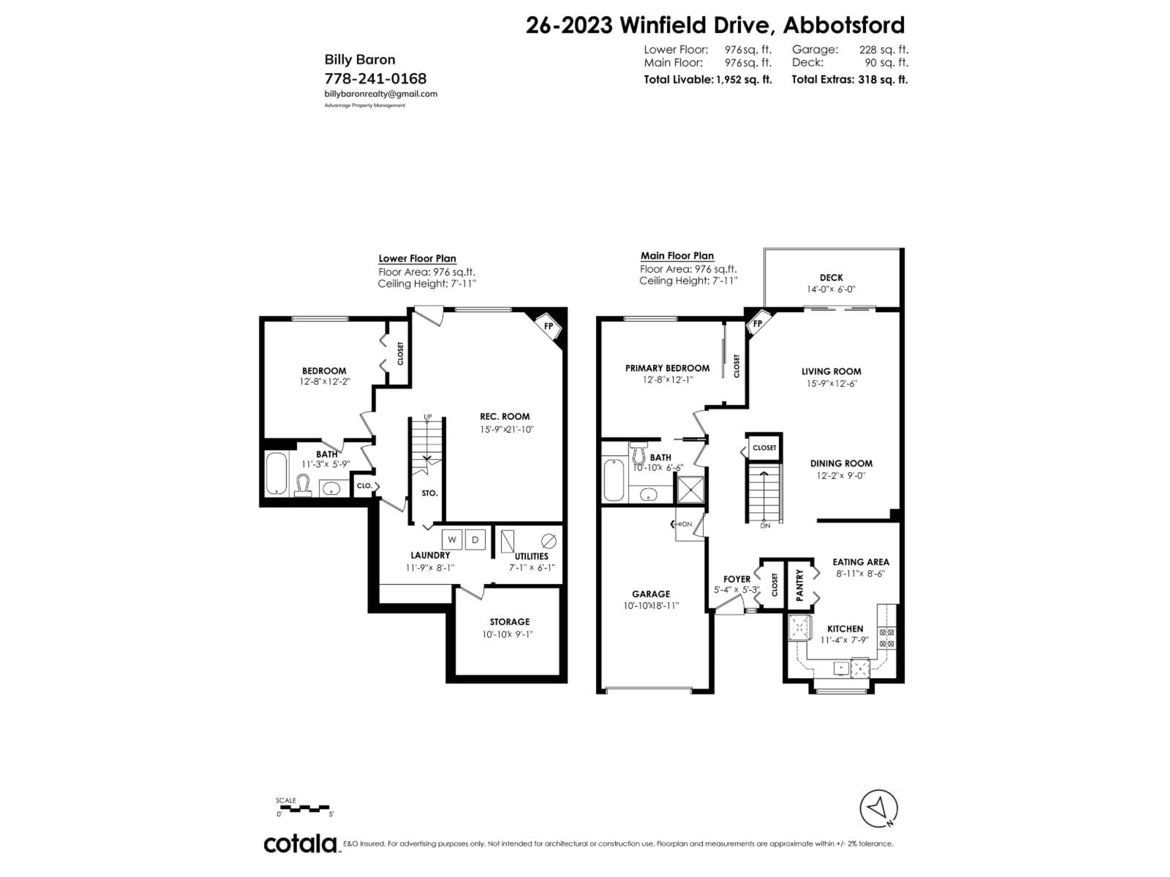 Floor plan for 26 - 2023 WINFIELD DRIVE, Abbotsford British Columbia V3G1K5