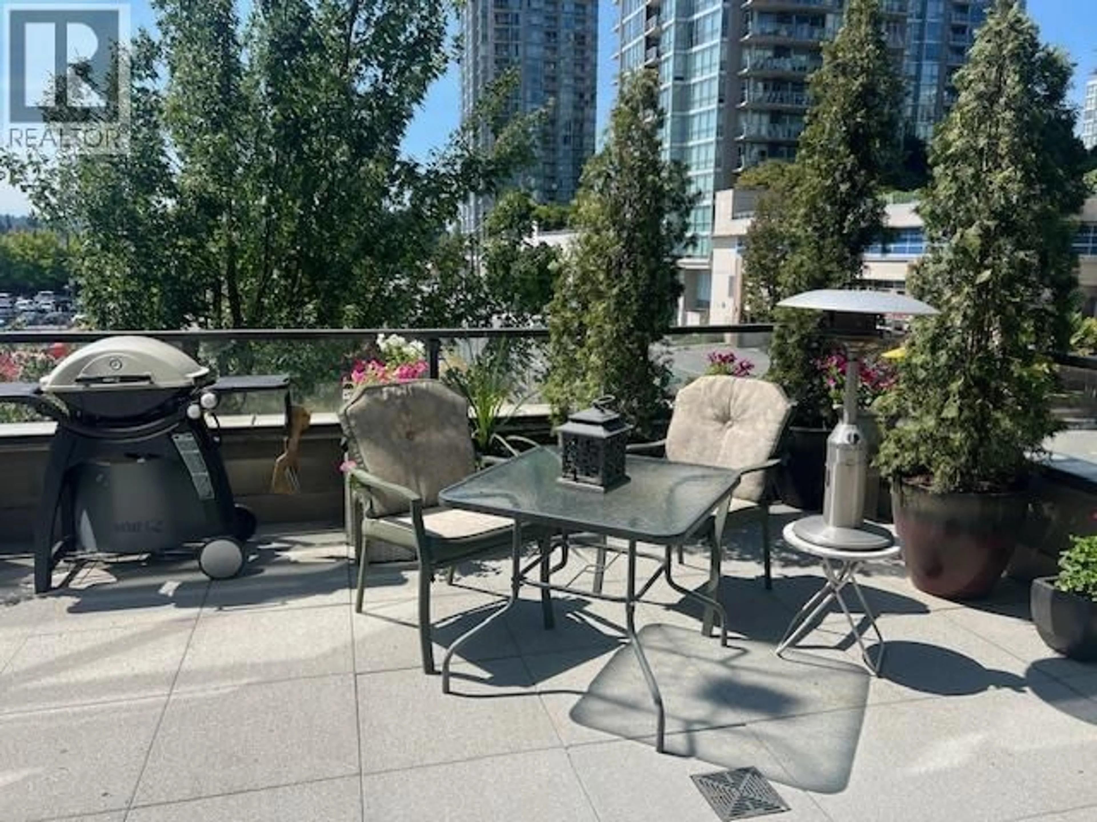 Patio, city buildings view from balcony for 301 - 2980 ATLANTIC AVENUE, Coquitlam British Columbia V3B0G2