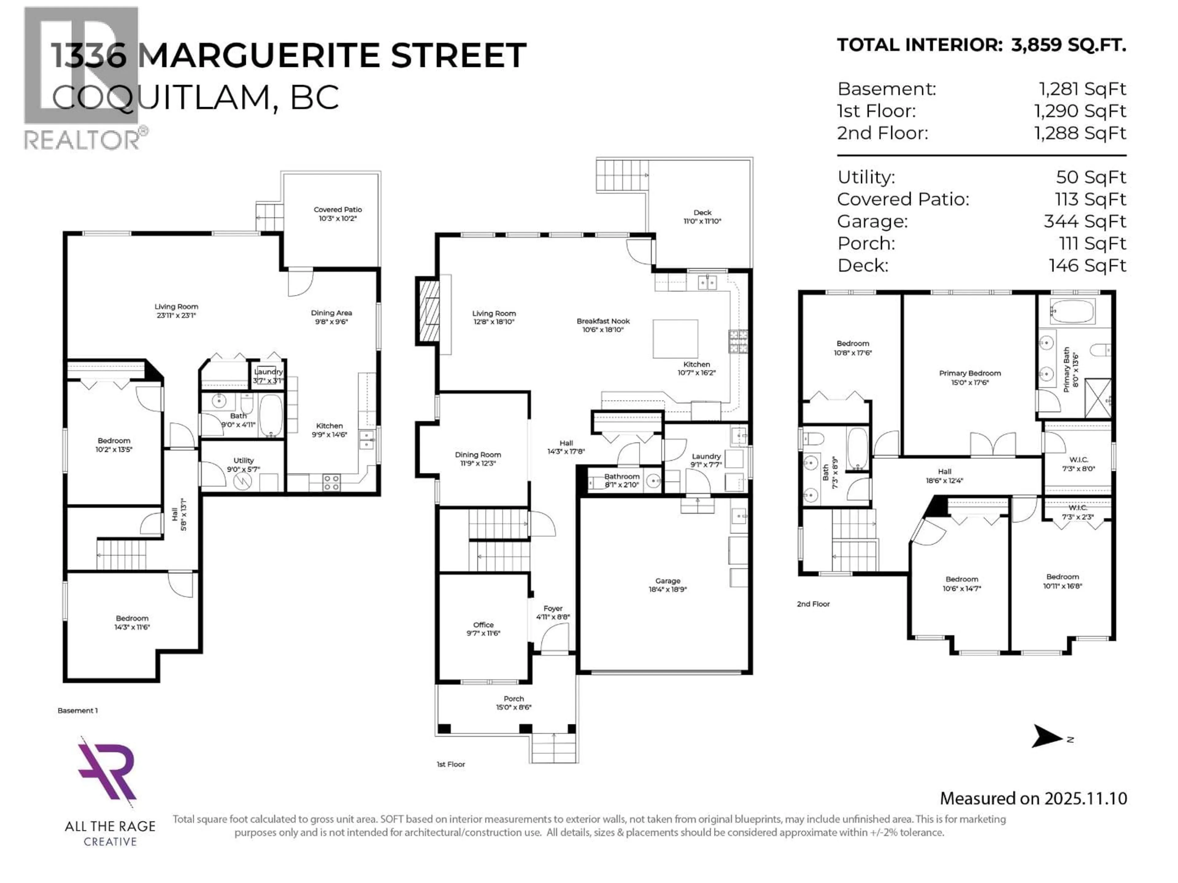 Floor plan for 1336 MARGUERITE STREET, Coquitlam British Columbia V3E0E1