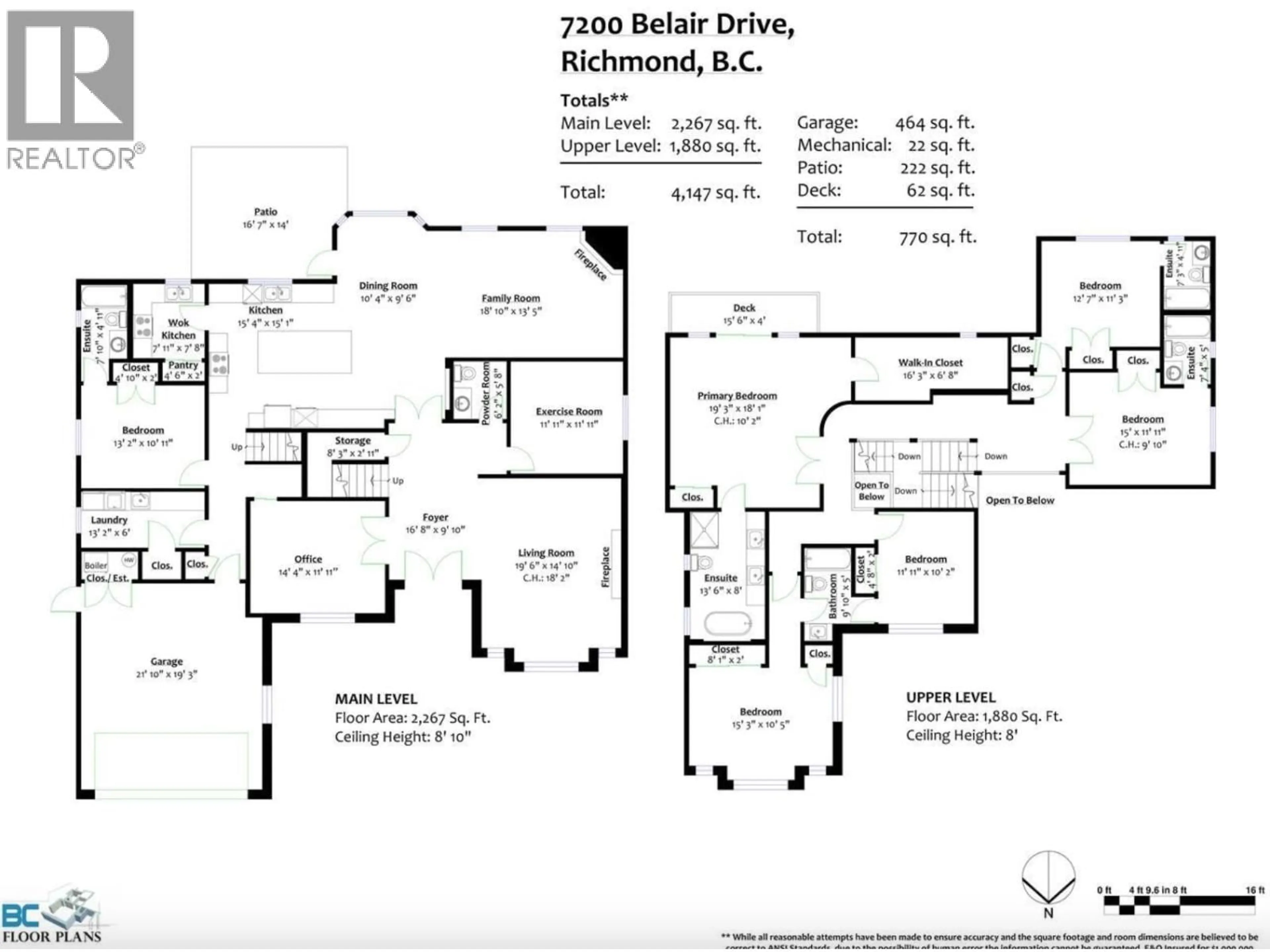 Floor plan for 7200 BELAIR DRIVE, Richmond British Columbia V7A1B5