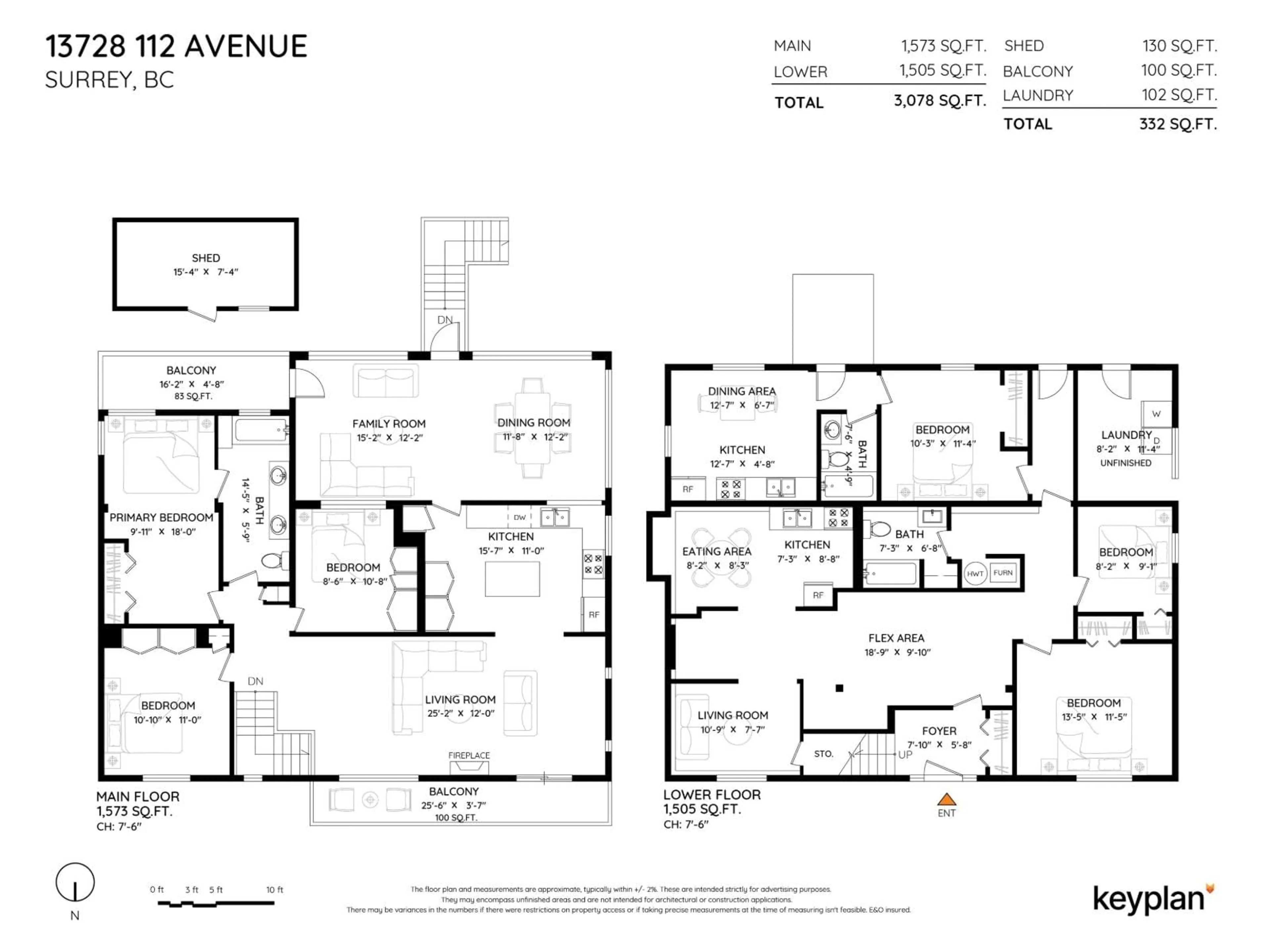Floor plan for 13728 112 AVENUE, Surrey British Columbia V3R2G3