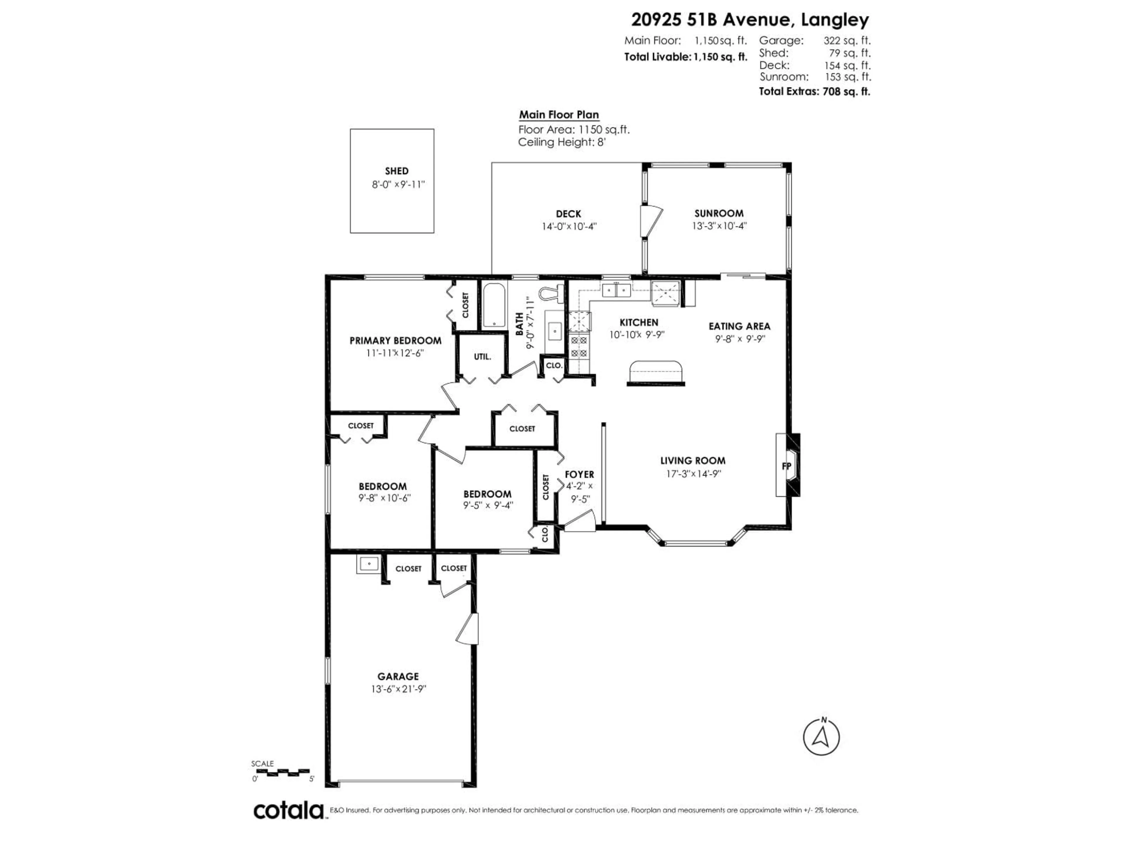 Floor plan for 20925 51B AVENUE, Langley British Columbia V3A7K6