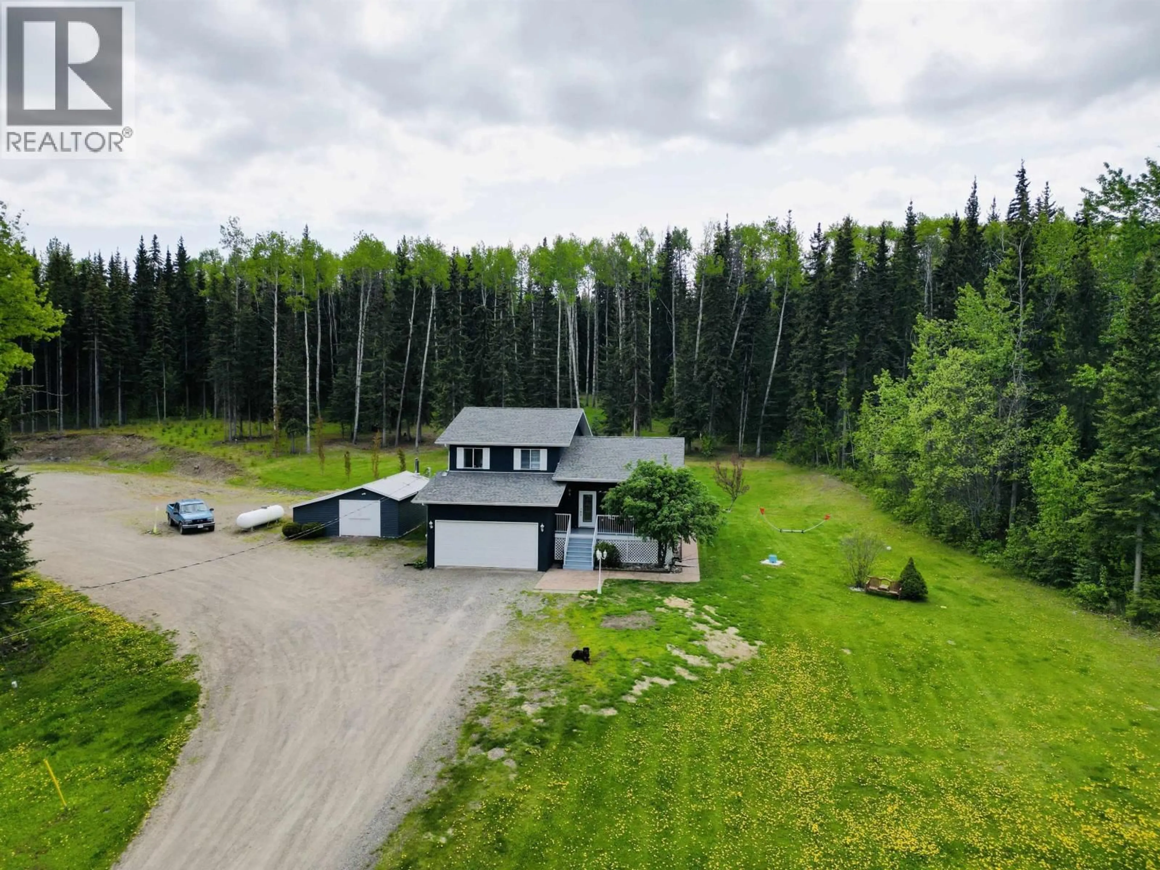 A pic from outside/outdoor area/front of a property/back of a property/a pic from drone, unknown for 415 BEACH ROAD, Burns Lake British Columbia V0J1E2