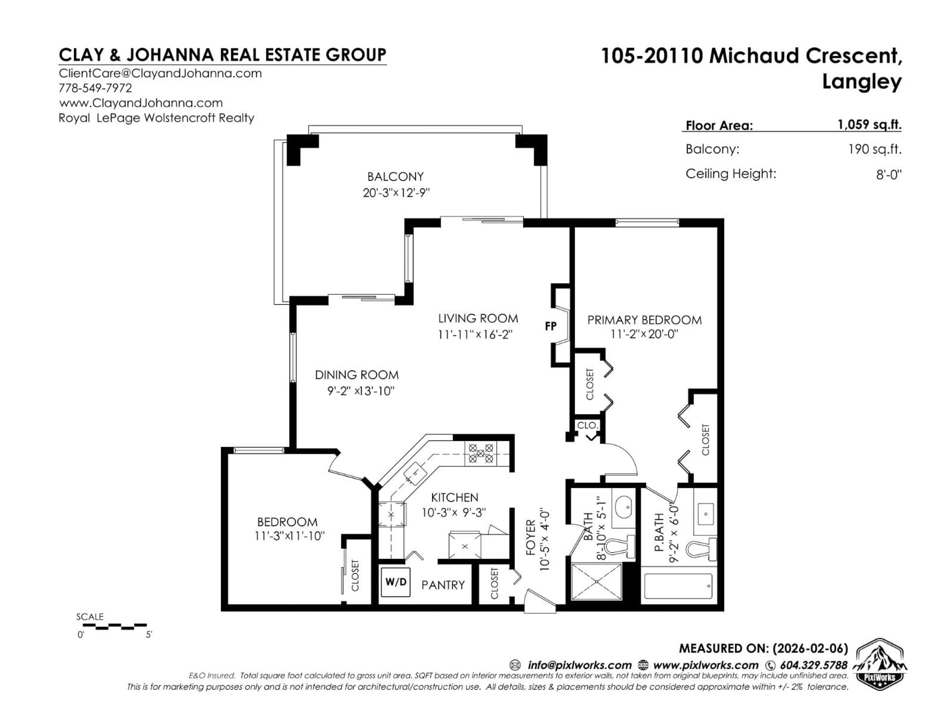 Floor plan for 105 - 20110 MICHAUD CRESCENT, Langley British Columbia V3A4B1