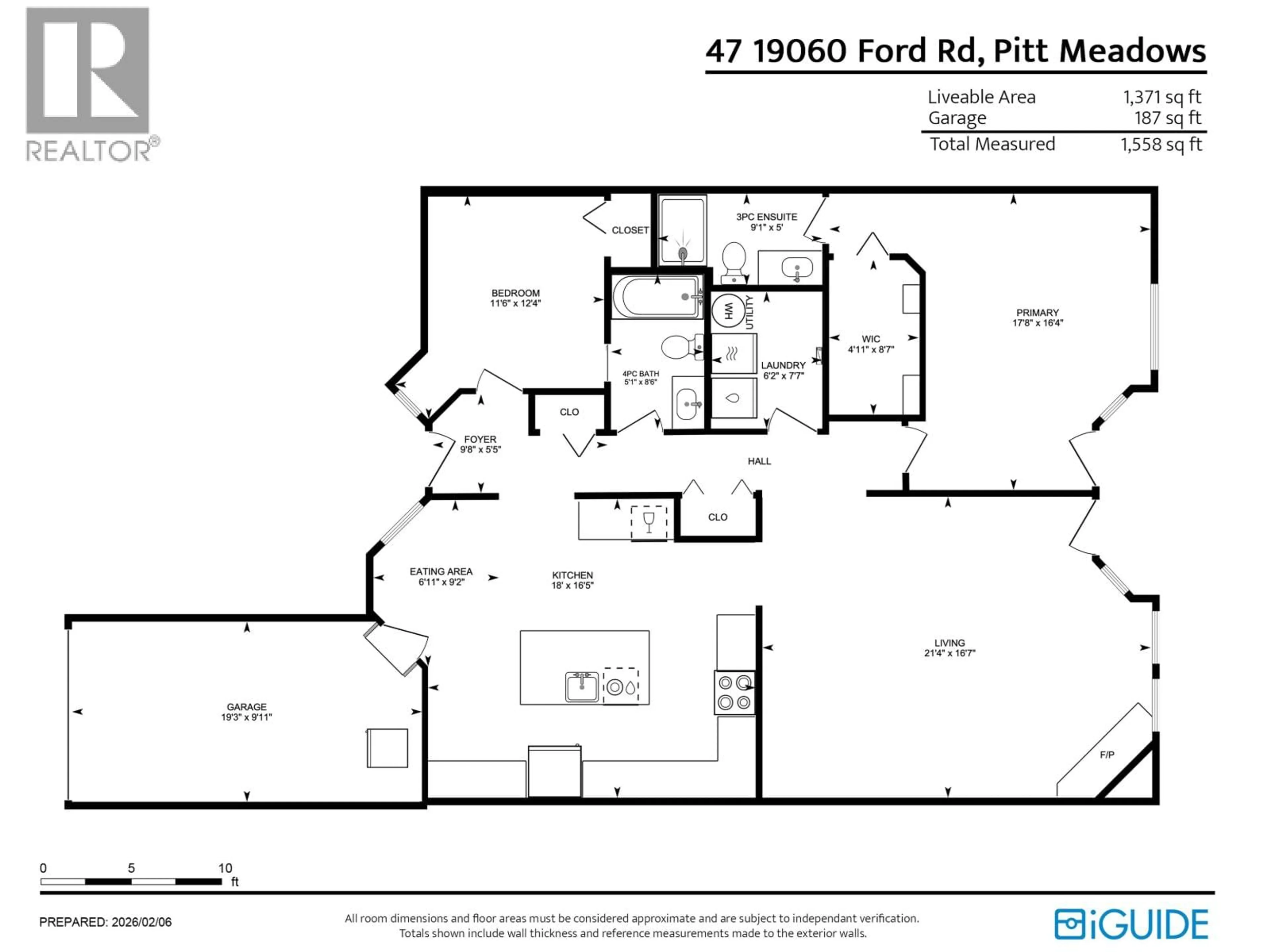 Floor plan for 47 - 19060 FORD ROAD, Pitt Meadows British Columbia V3Y2M2