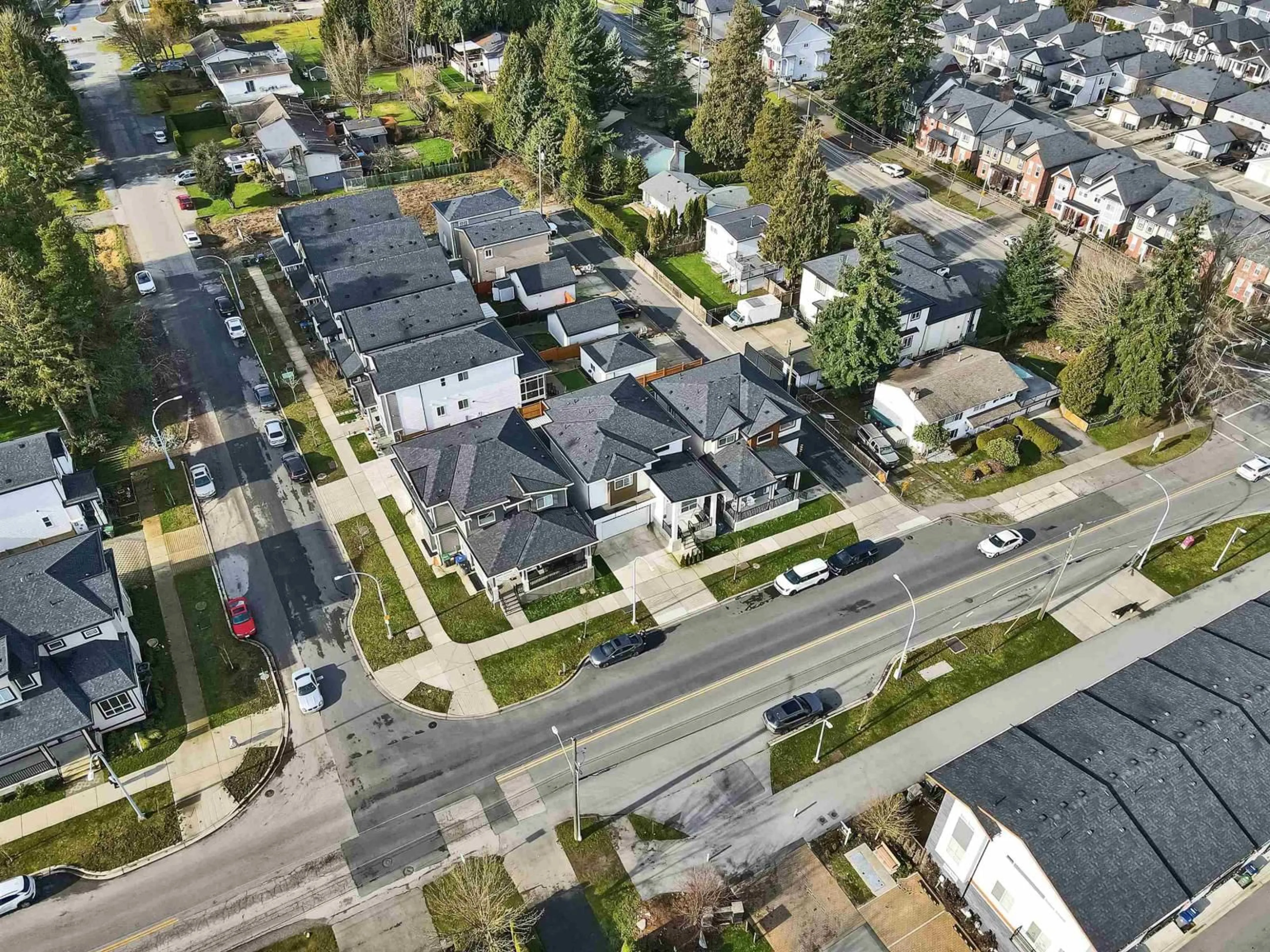 A pic from outside/outdoor area/front of a property/back of a property/a pic from drone, street for 5973 142 STREET, Surrey British Columbia V3X1C5
