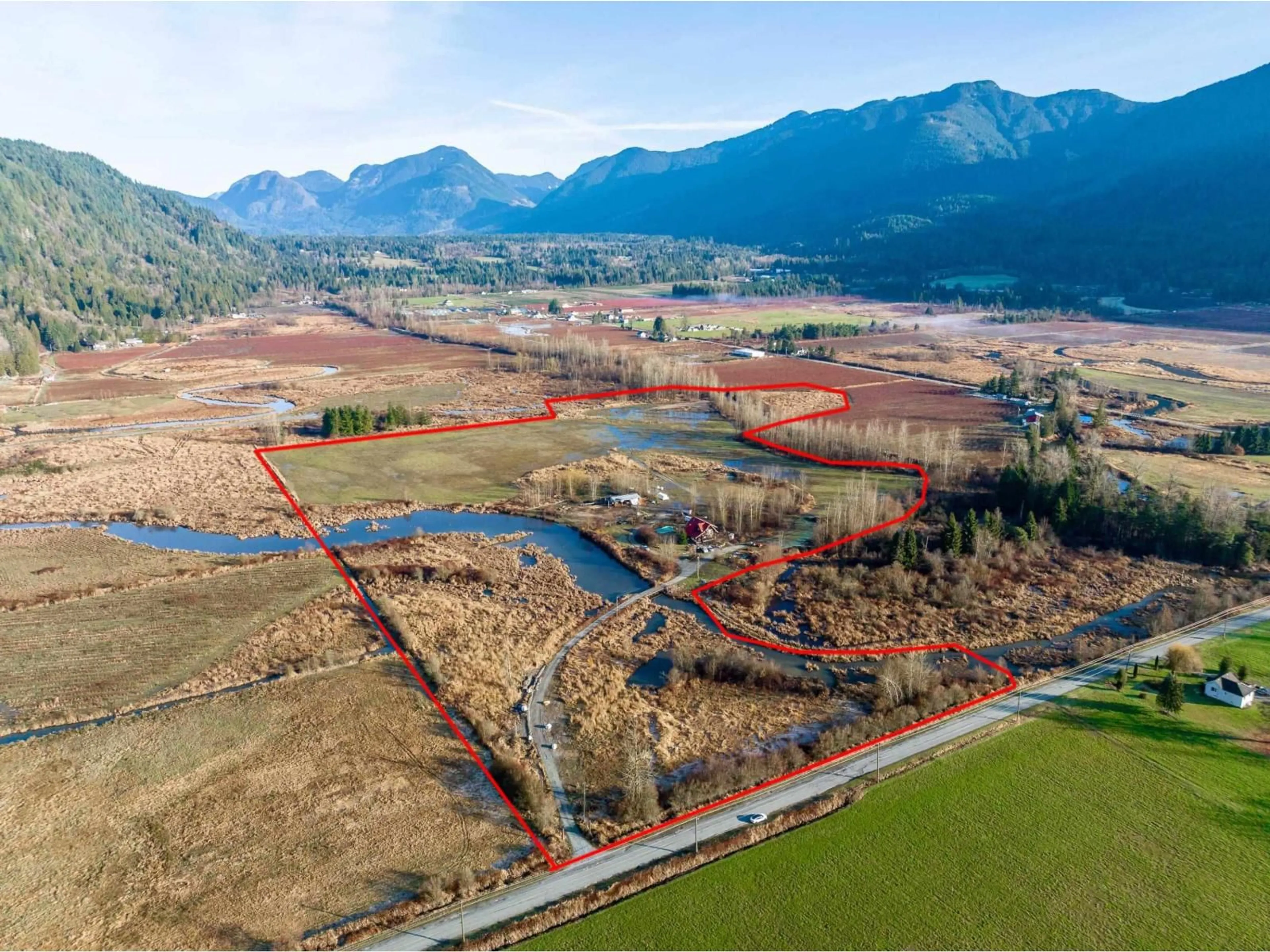 A pic from outside/outdoor area/front of a property/back of a property/a pic from drone, mountain view for 34995 DALE ROAD, Mission British Columbia V2V0B7