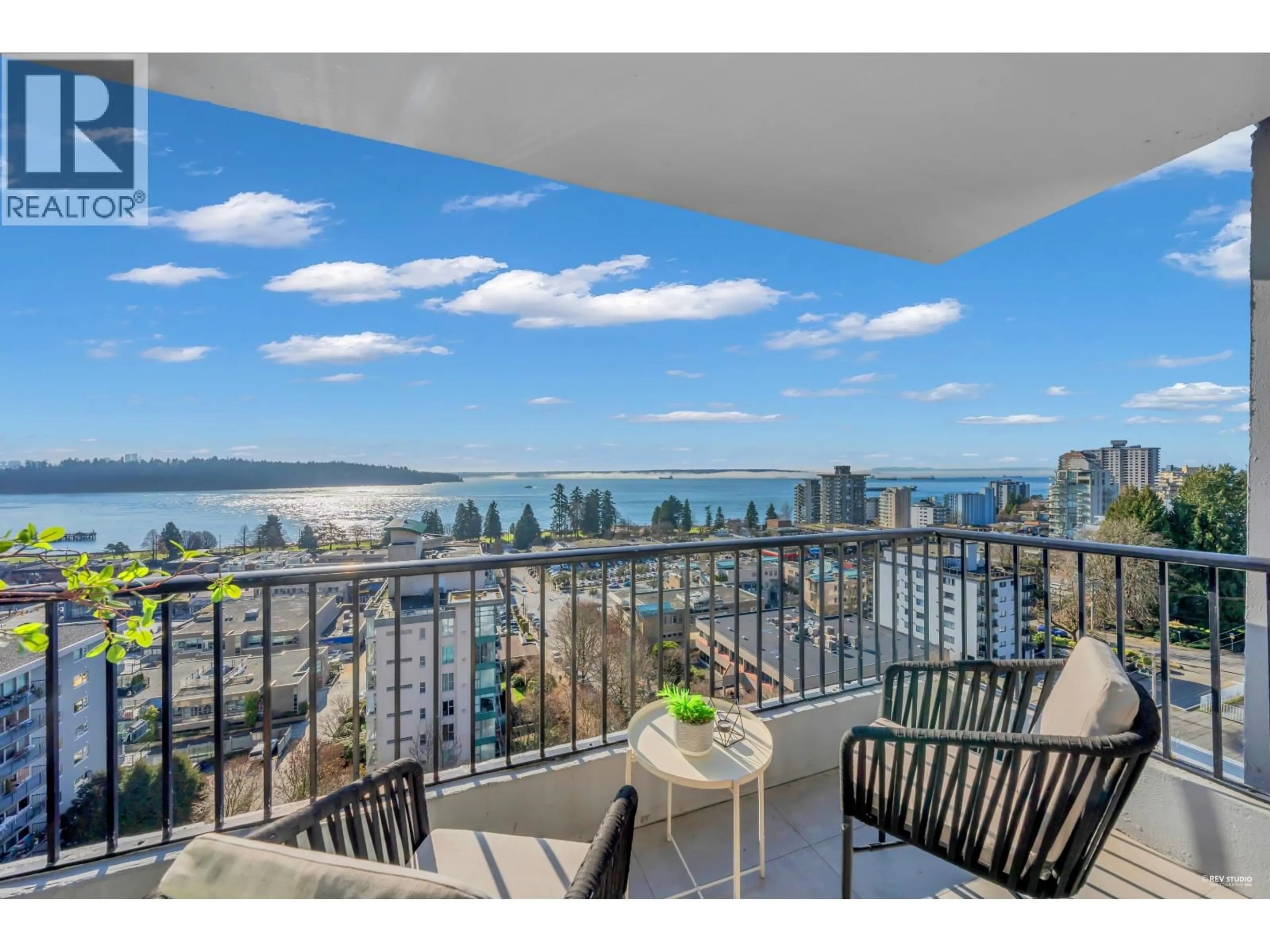 Patio, water/lake/river/ocean view for 1202 - 650 16TH STREET, West Vancouver British Columbia V7V3R9
