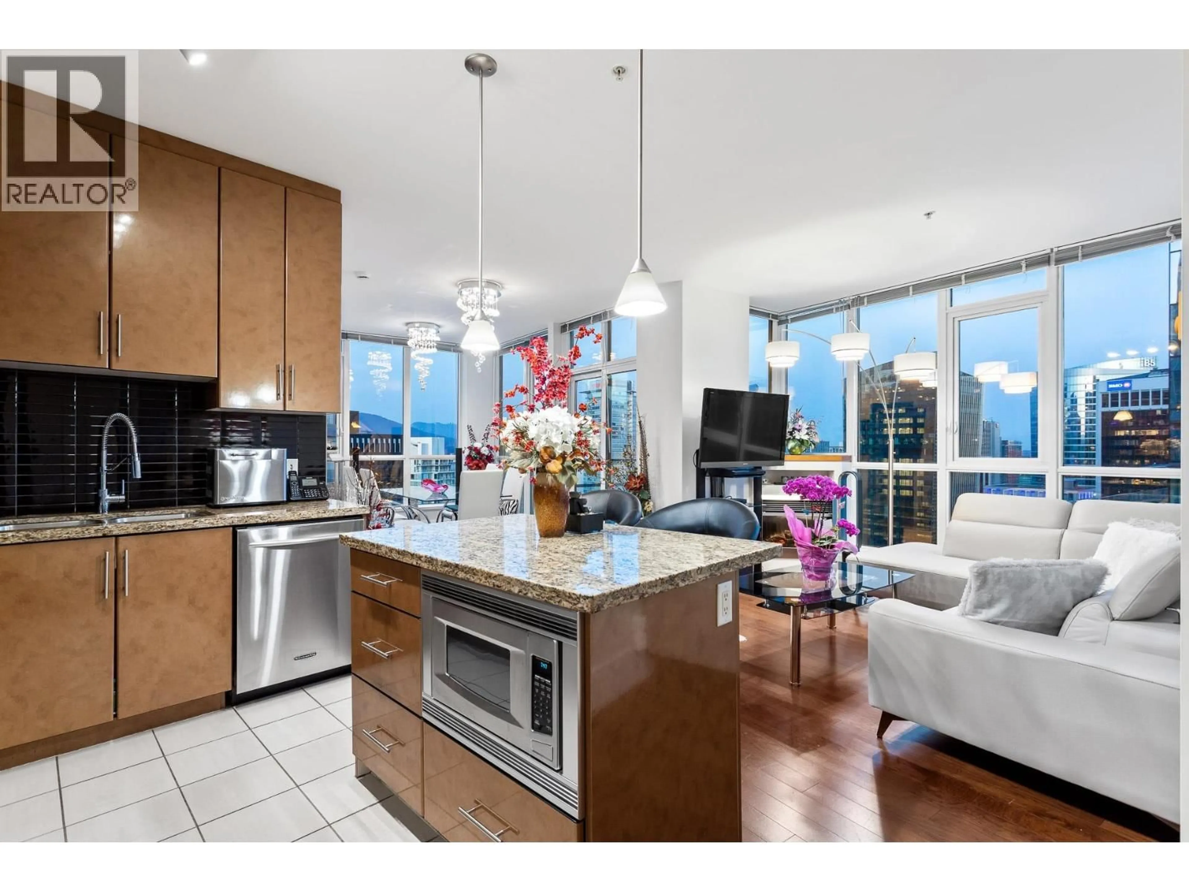 Open concept kitchen, unknown for 3303 - 1189 MELVILLE STREET, Vancouver British Columbia V6E4T8