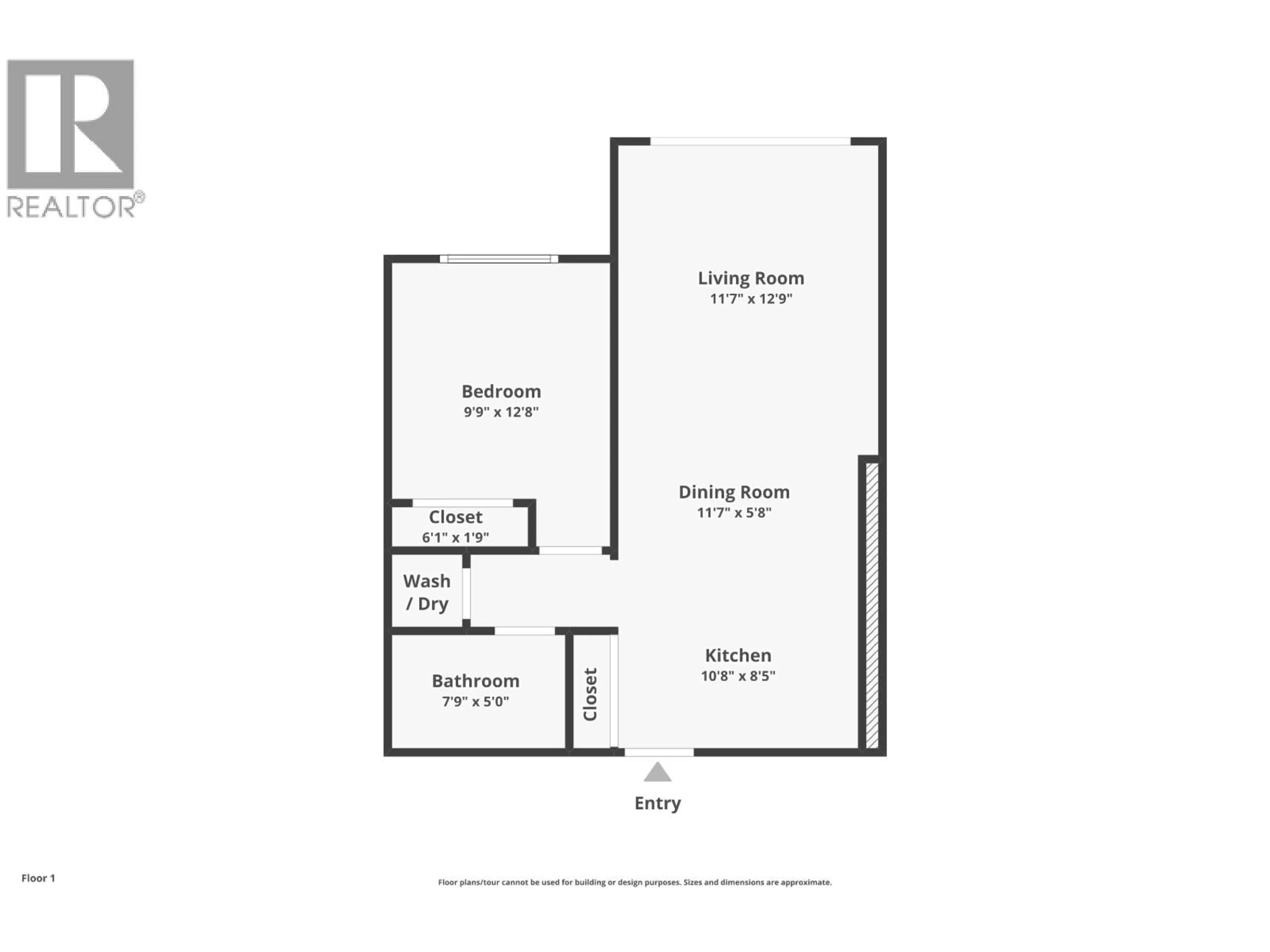 Floor plan for 402 - 6875 DUNBLANE AVENUE, Burnaby British Columbia V5H3K6