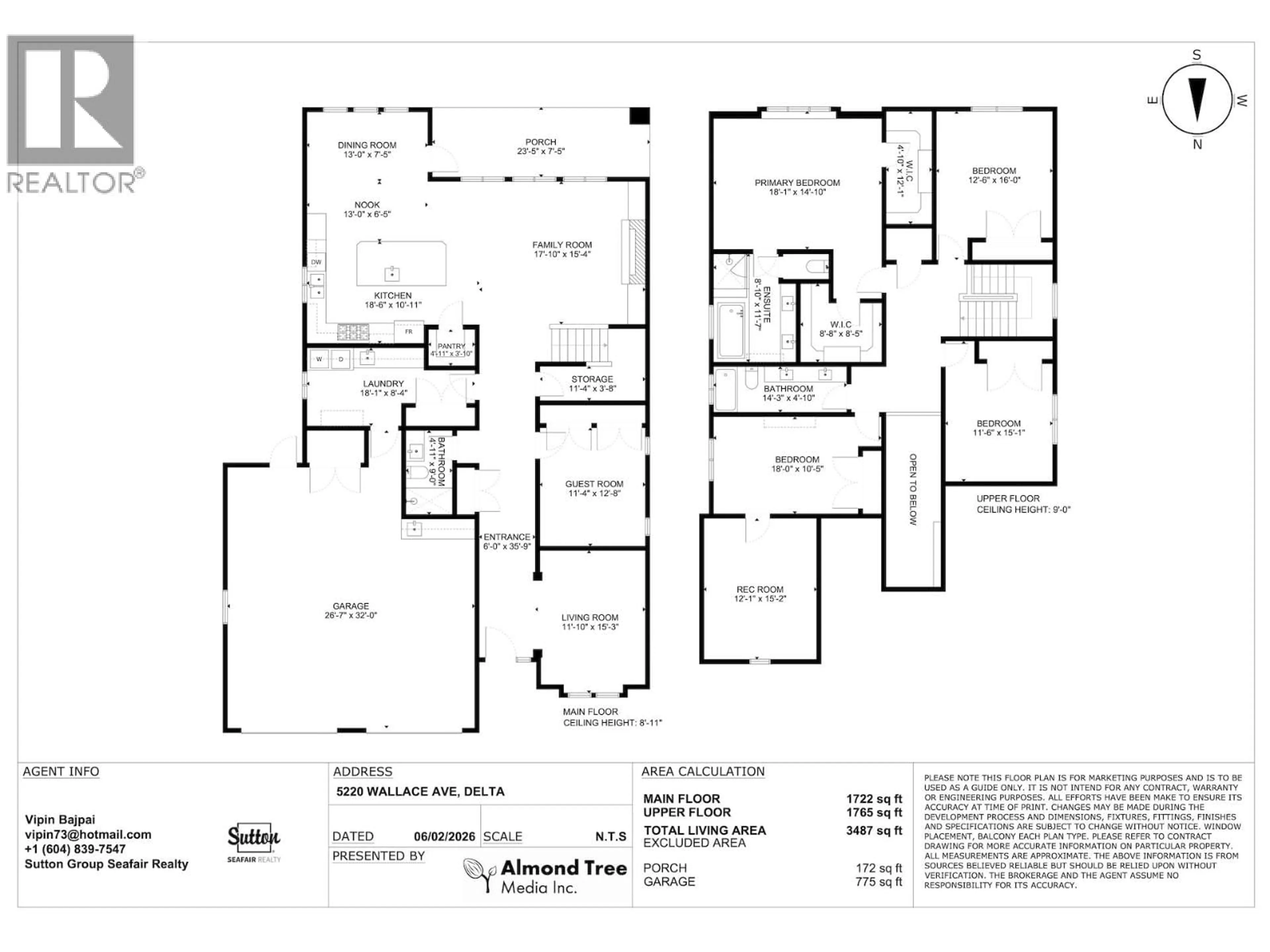 Floor plan for 5220 WALLACE AVENUE, Delta British Columbia V4M1A1