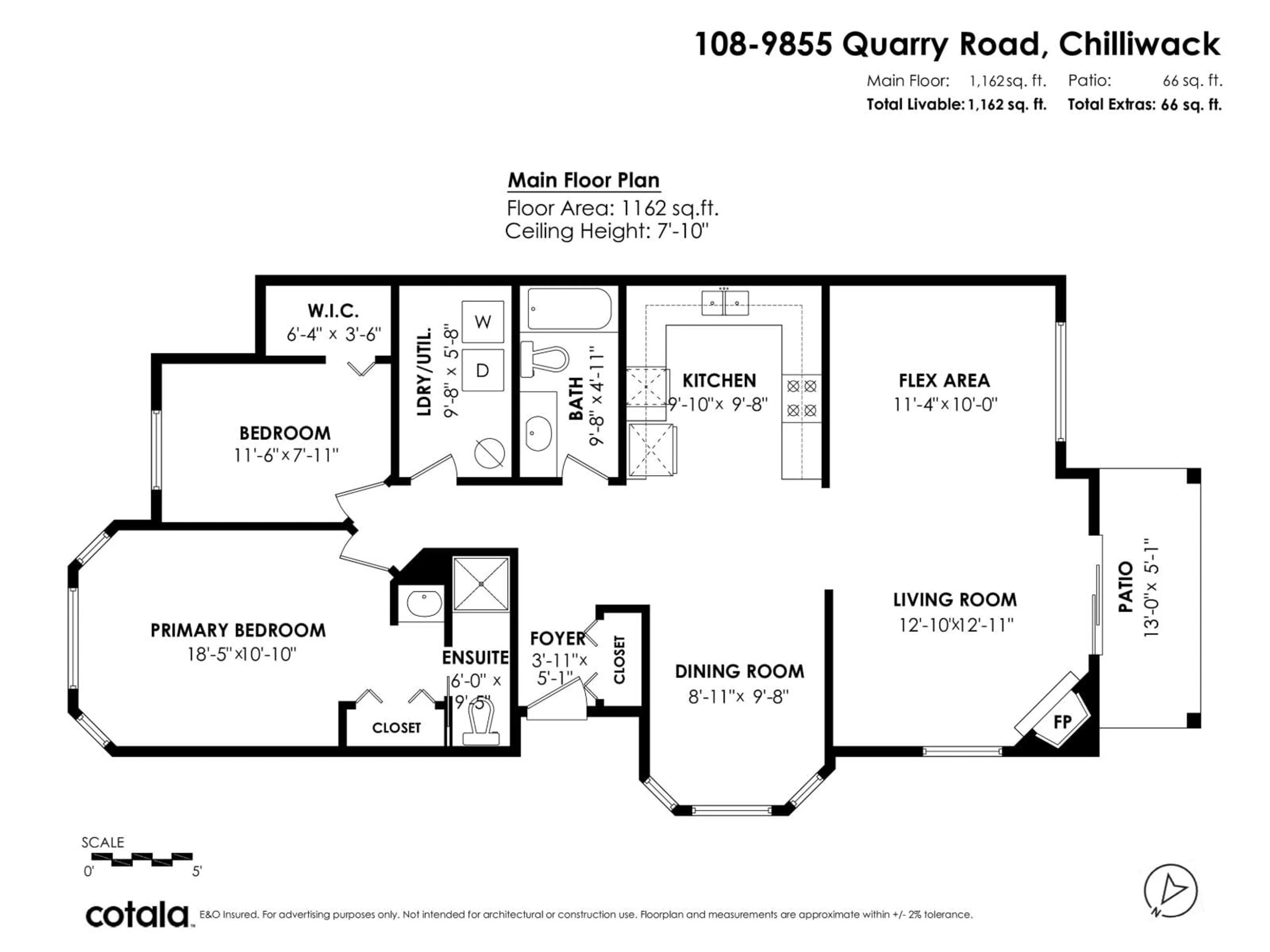 Floor plan for 108 - 9855 QUARRY ROAD, Chilliwack British Columbia V2P3M3