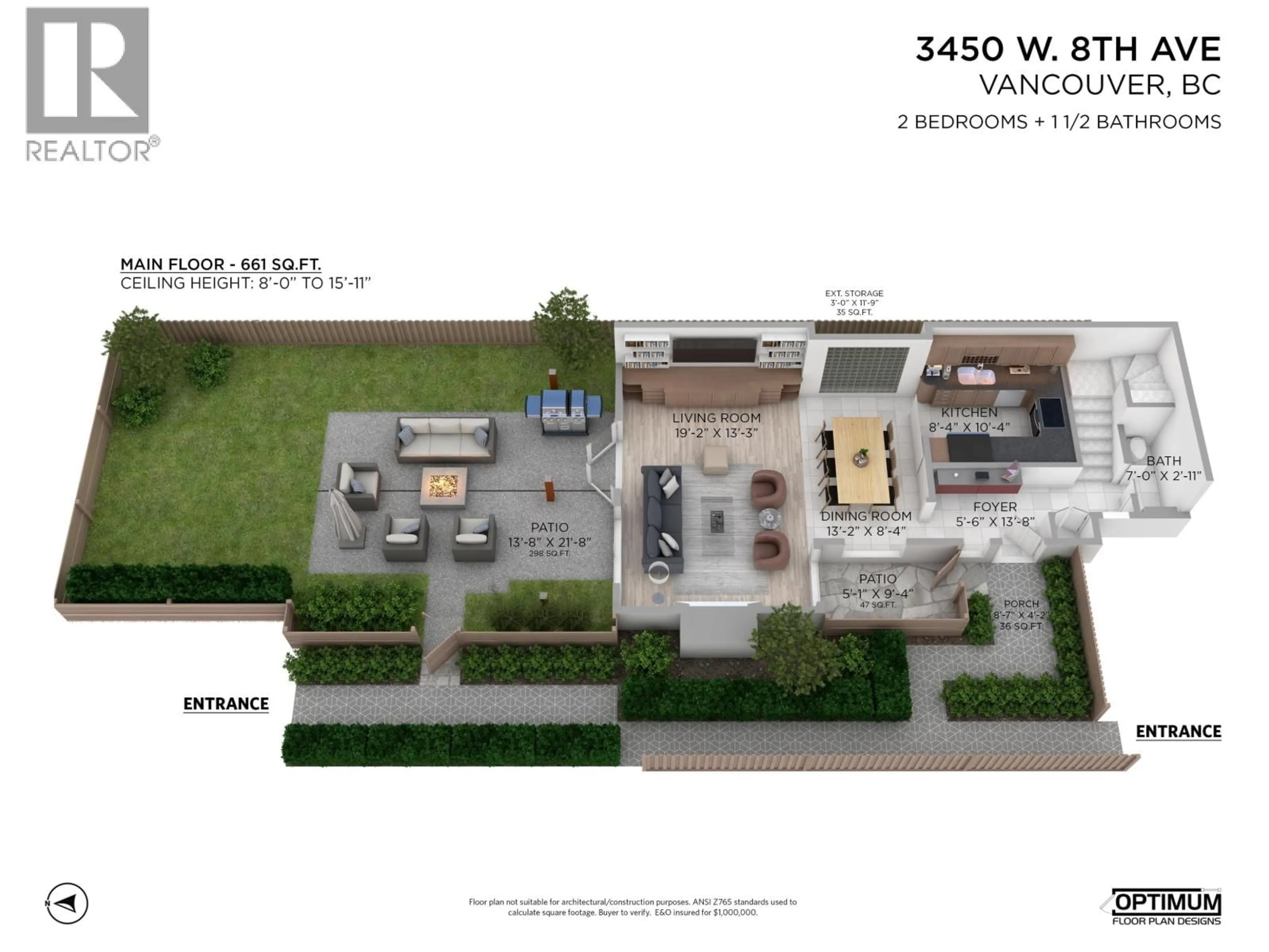 Floor plan for 3450 8TH AVENUE, Vancouver British Columbia V6R1Y5