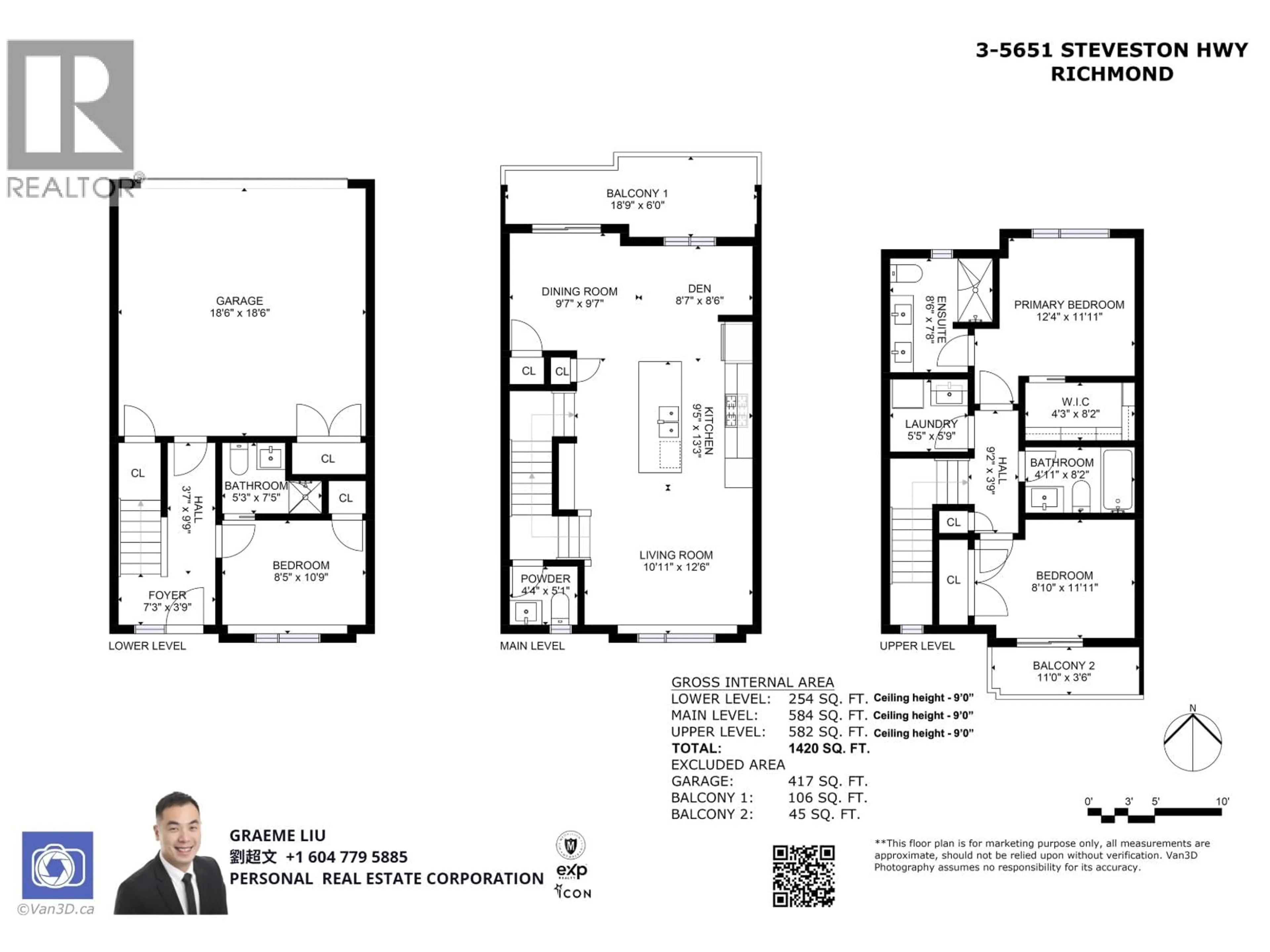 Floor plan for 3 - 5651 STEVESTON HIGHWAY, Richmond British Columbia V7E0C5