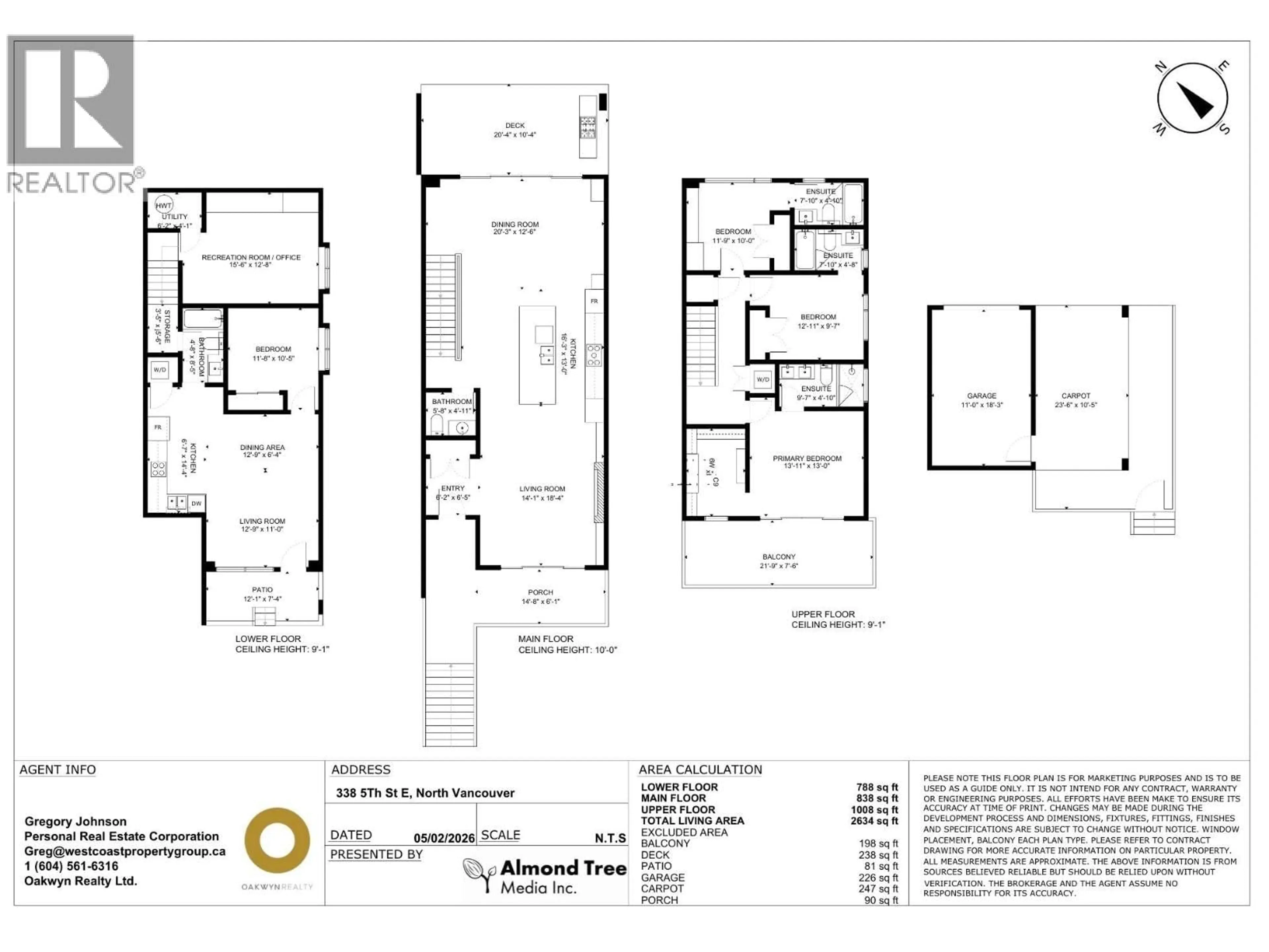 Floor plan for 338 5TH STREET, North Vancouver British Columbia V7L1L9