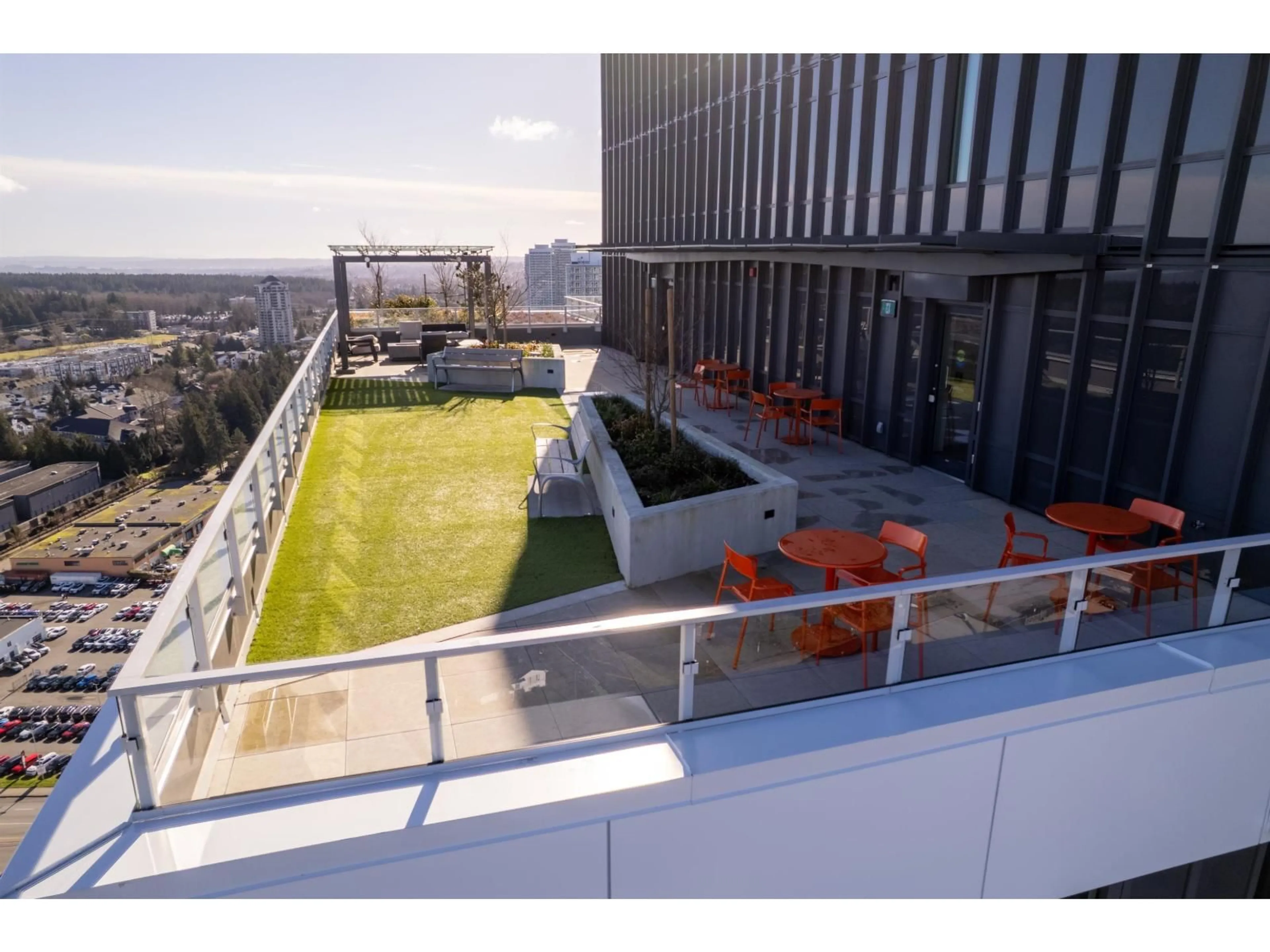 Patio, city buildings view from balcony for 1104 - 10428 WHALLEY BOULEVARD, Surrey British Columbia V3T0W2