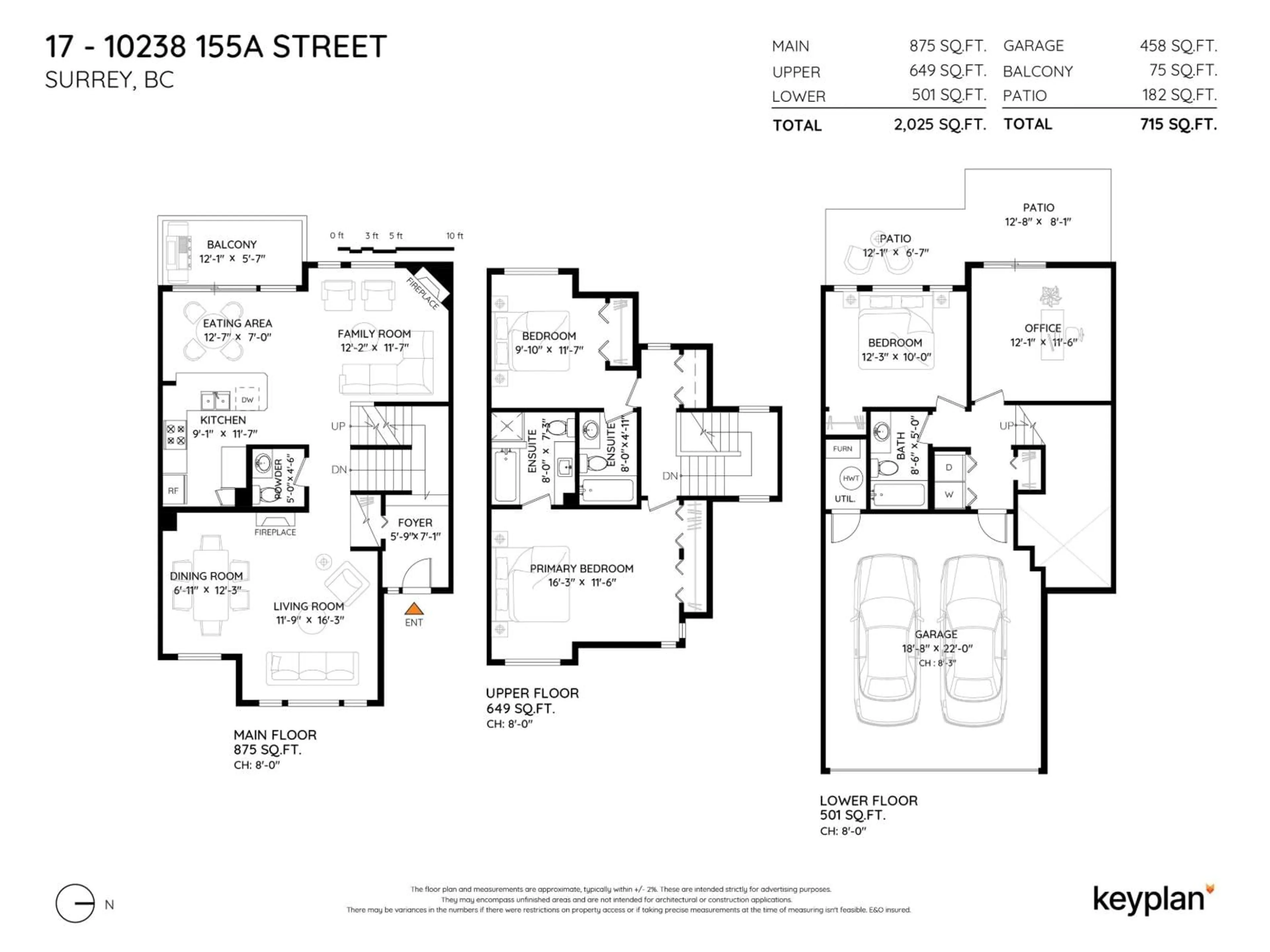 Floor plan for 17 - 10238 155A STREET, Surrey British Columbia V3R0V8