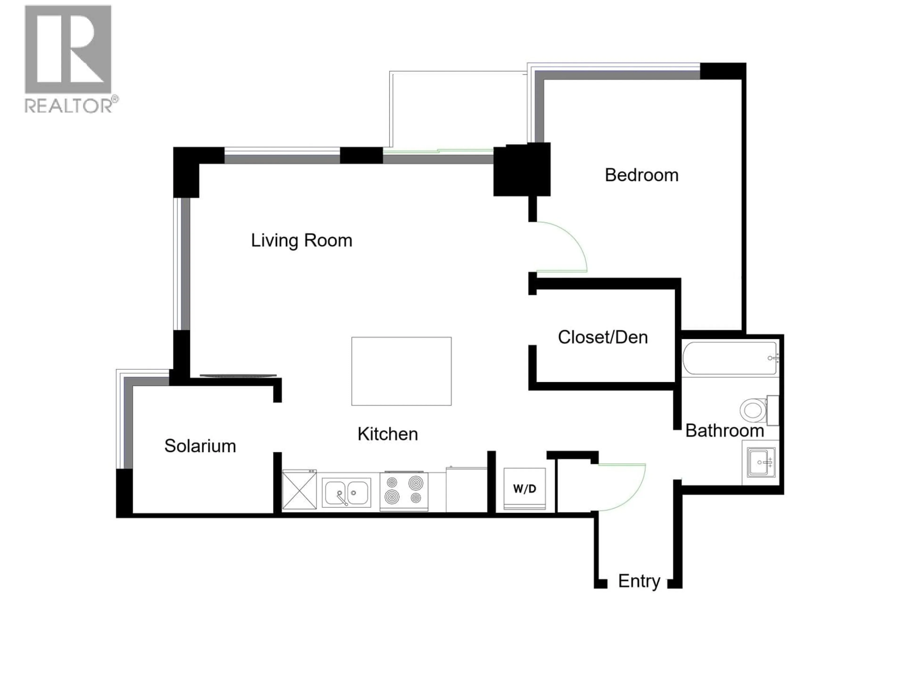 Floor plan for 1808 - 1199 SEYMOUR STREET, Vancouver British Columbia V6B1K3