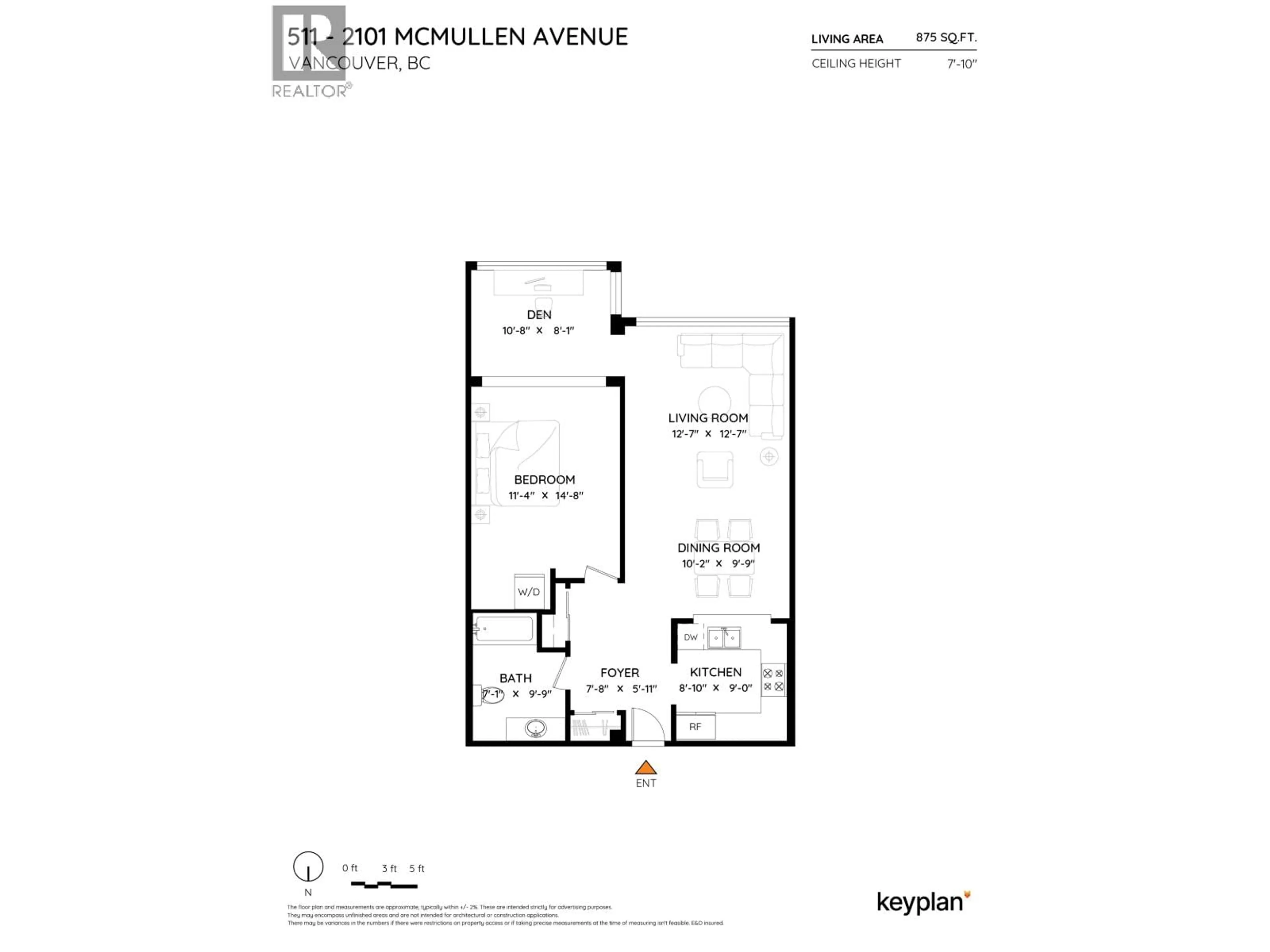 Floor plan for 511 - 2101 MCMULLEN AVENUE, Vancouver British Columbia V6L3B4