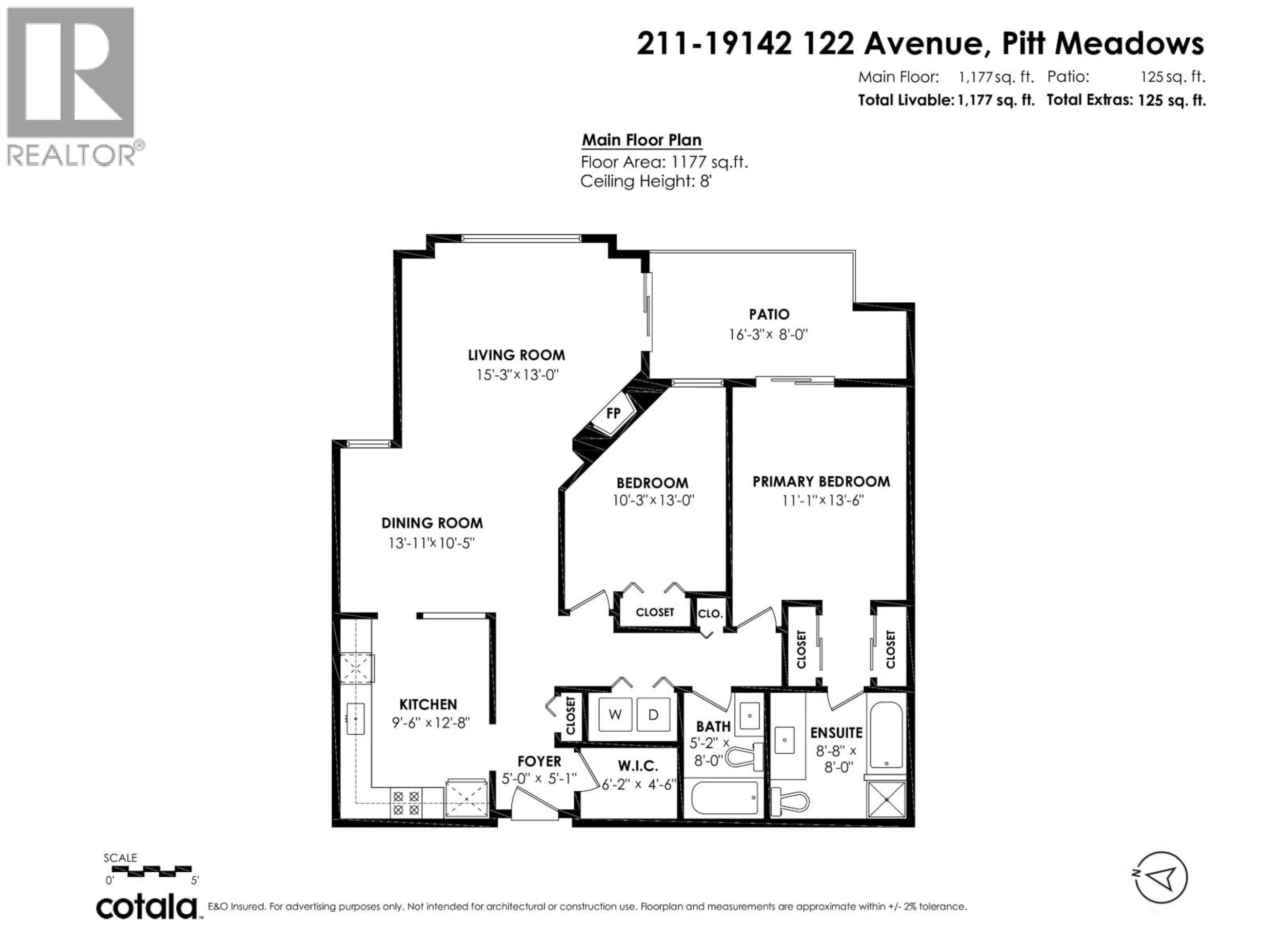 Floor plan for 211 - 19142 122 AVENUE, Pitt Meadows British Columbia V3Y2P9