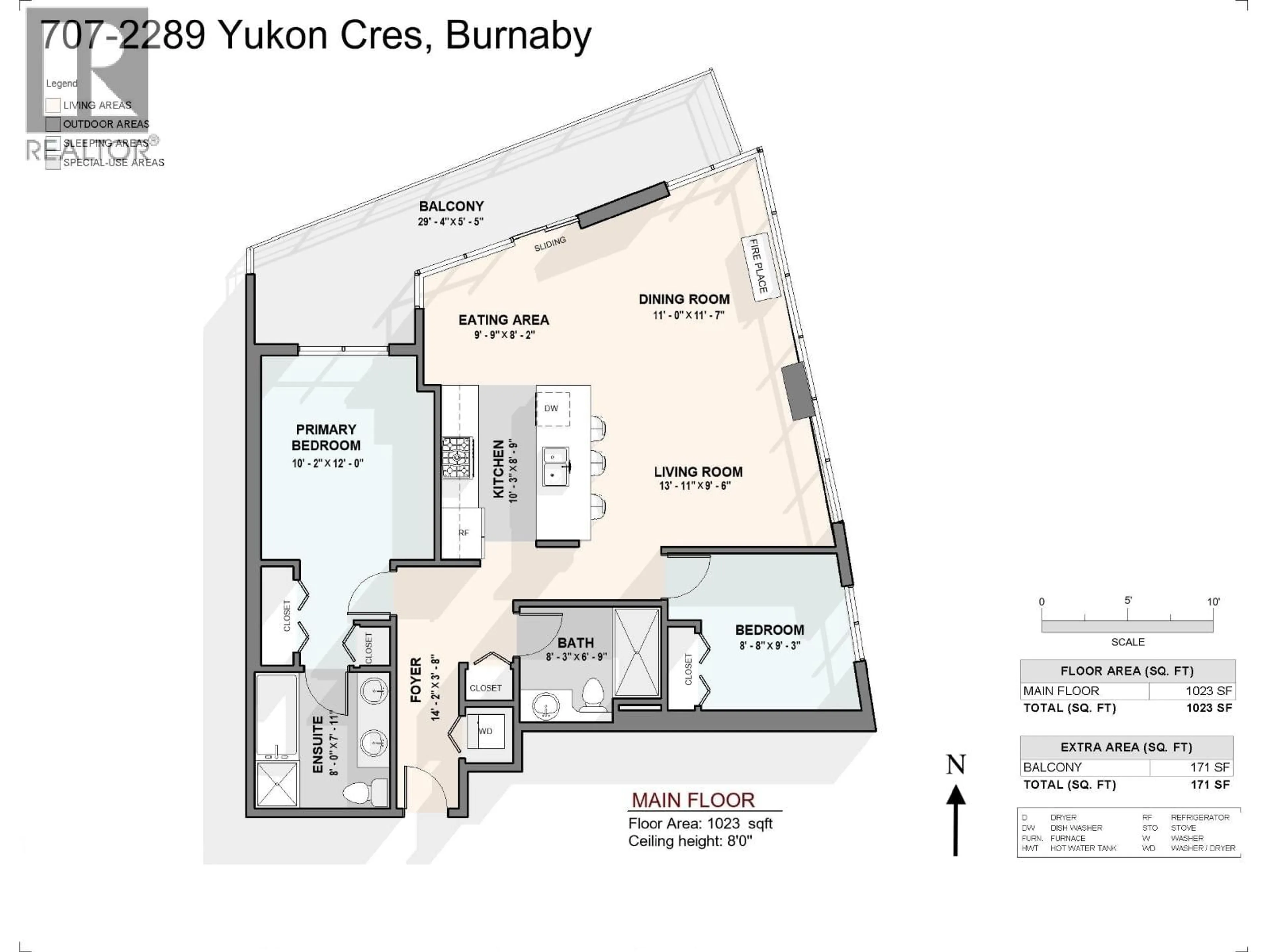 Floor plan for 707 - 2289 YUKON CRESCENT, Burnaby British Columbia V5C0B2