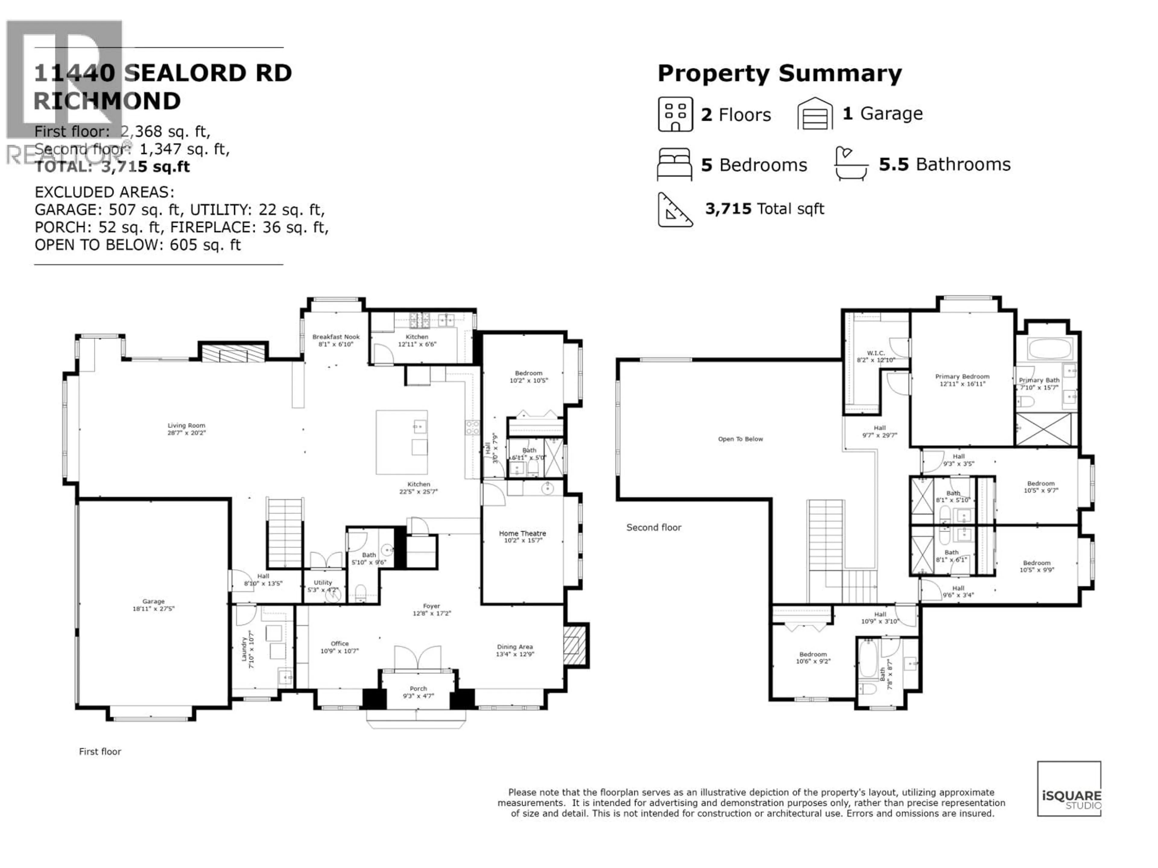Floor plan for 11440 SEALORD ROAD, Richmond British Columbia V7A3L1