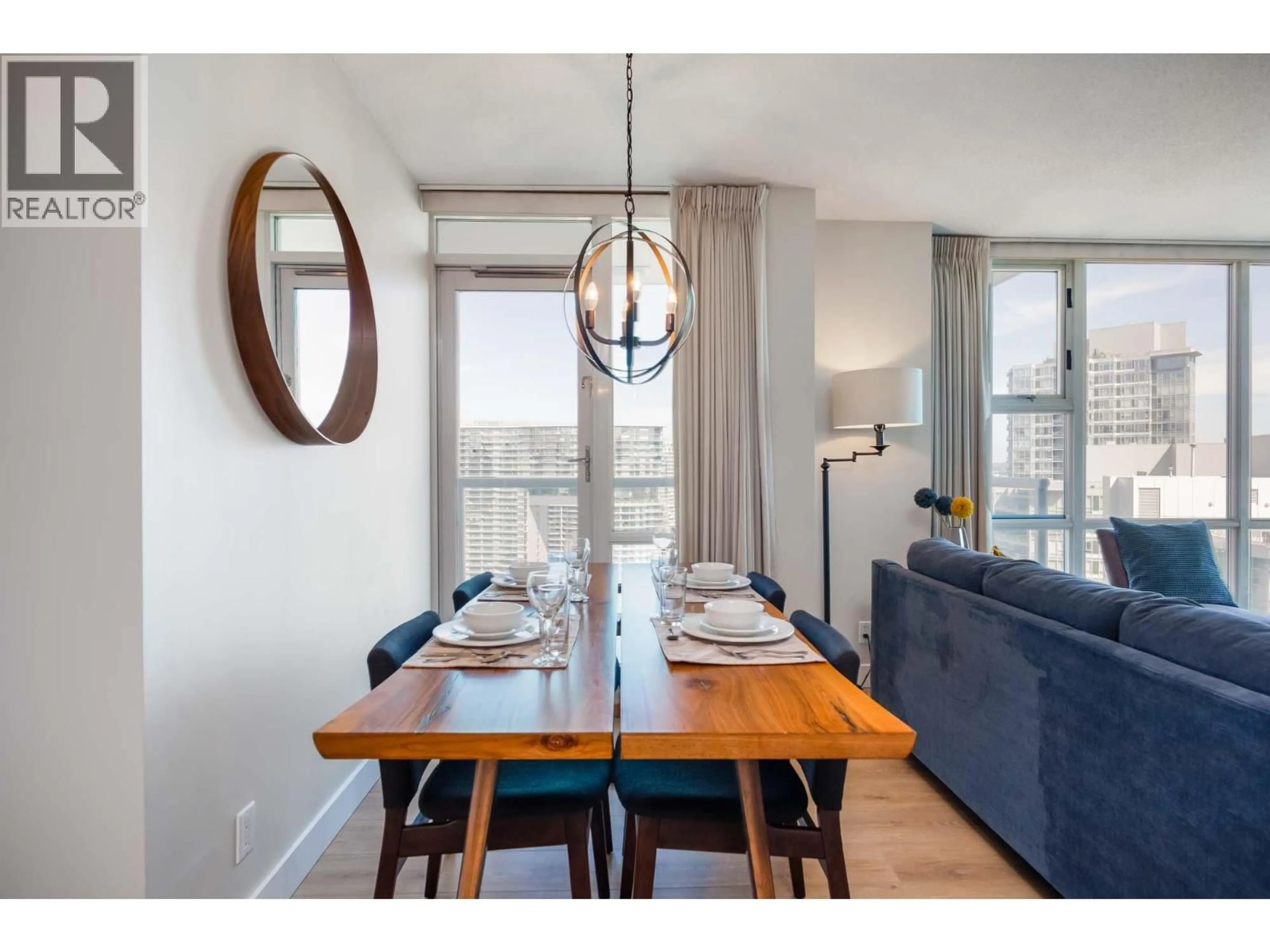 Dining room, wood/laminate floor for 2907 - 193 AQUARIUS MEWS, Vancouver British Columbia V6Z2Z2