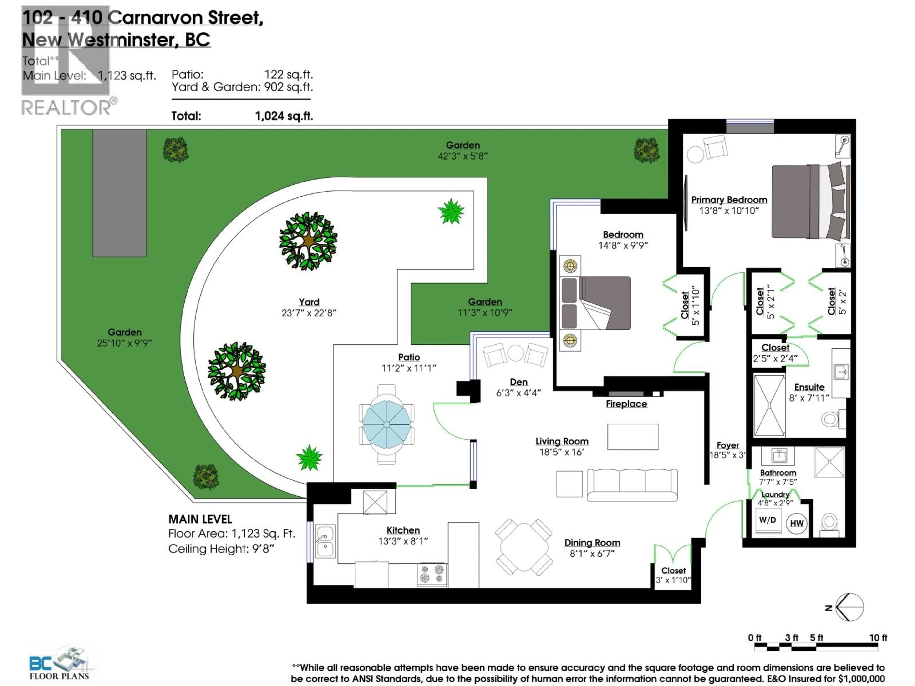 Floor plan for 102 - 410 CARNARVON STREET, New Westminster British Columbia V3L5N9