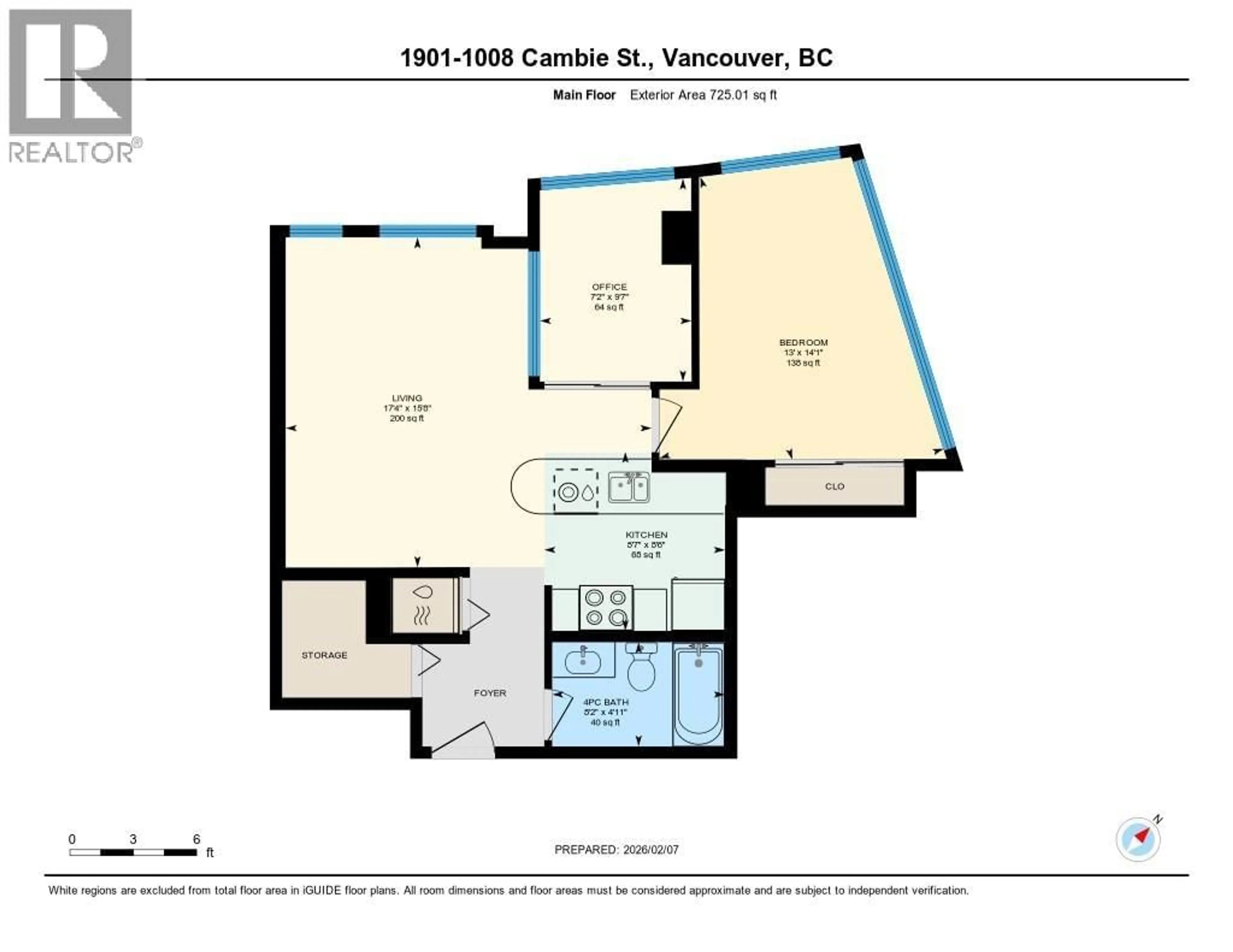 Floor plan for 1901 - 1008 CAMBIE STREET, Vancouver British Columbia V6B6J7