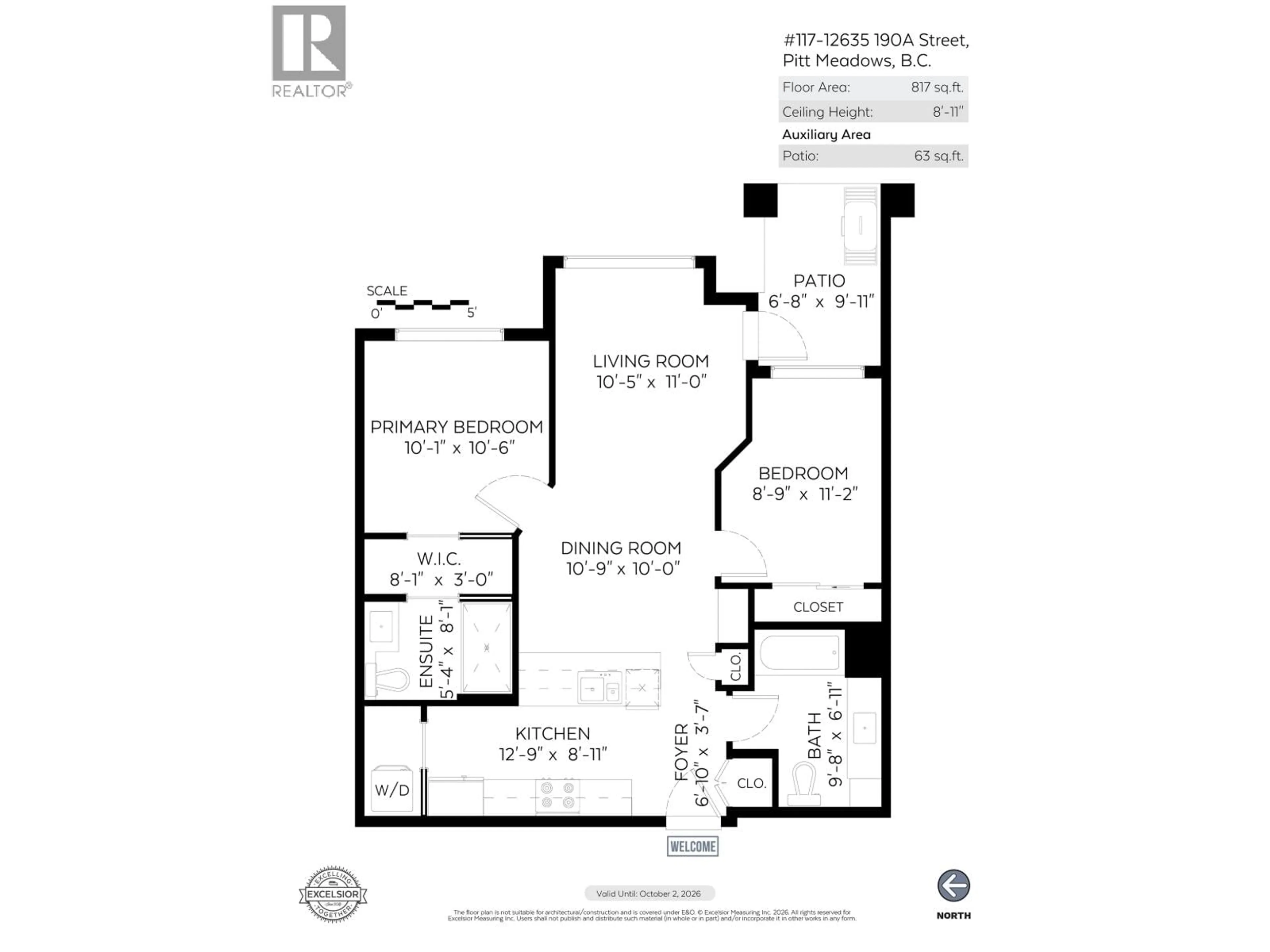 Floor plan for 117 - 12635 190A STREET, Pitt Meadows British Columbia V3Y0E1