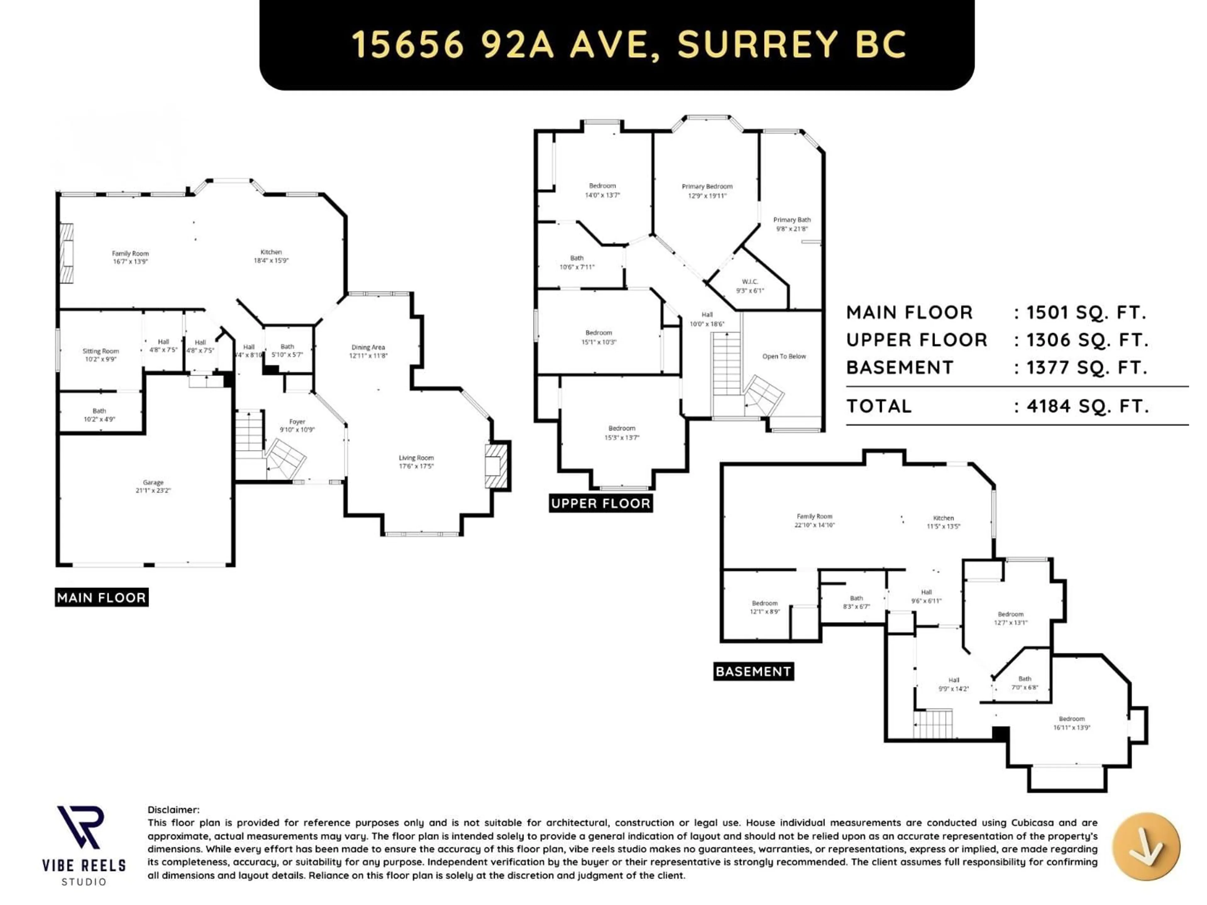Floor plan for 15656 92A AVENUE, Surrey British Columbia V4N3B1