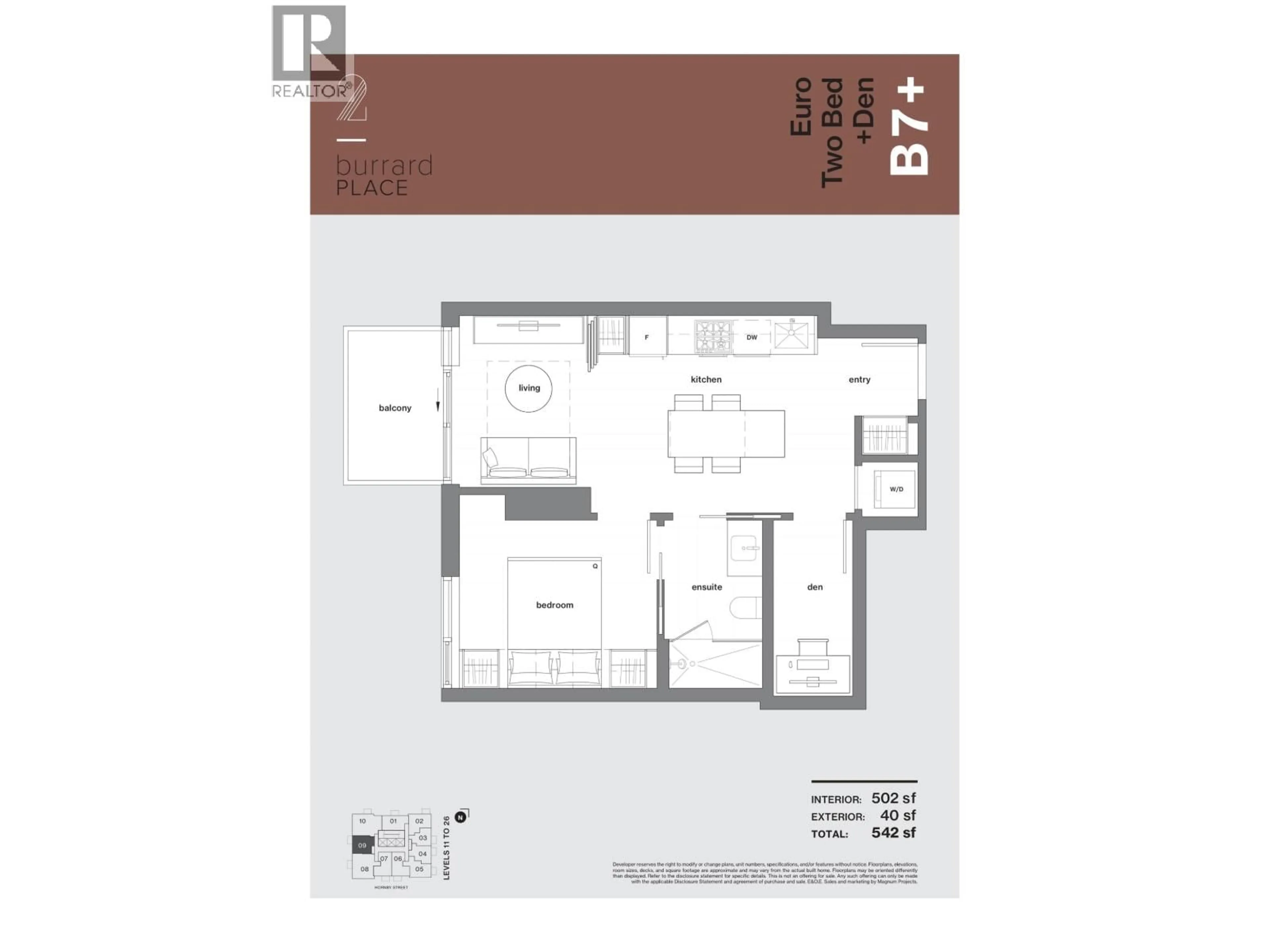Floor plan for 2409 - 1277 HORNBY STREET, Vancouver British Columbia V6Z1W2