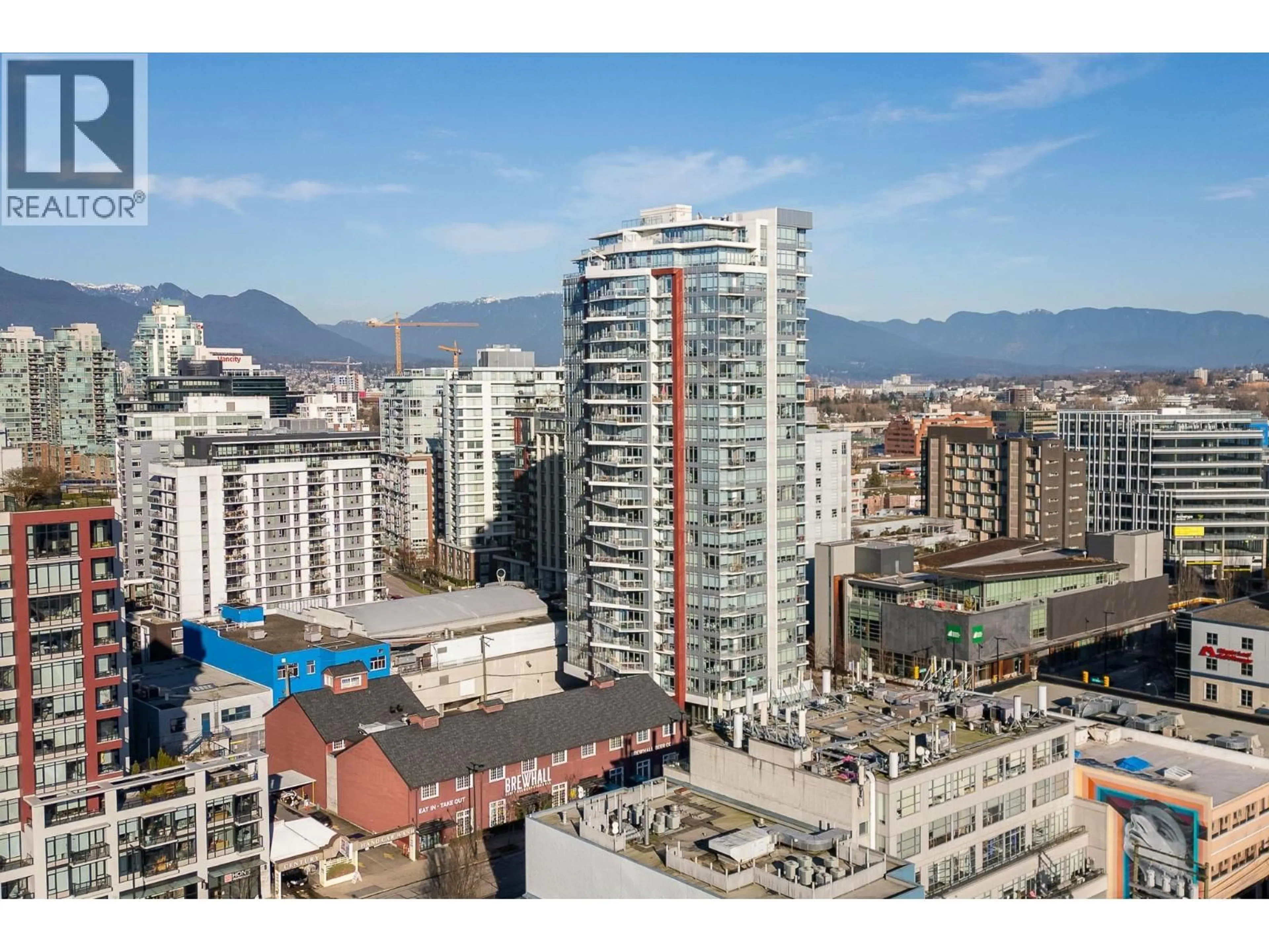 A pic from outside/outdoor area/front of a property/back of a property/a pic from drone, city buildings view from balcony for 1702 - 1775 QUEBEC STREET, Vancouver British Columbia V5T0E3