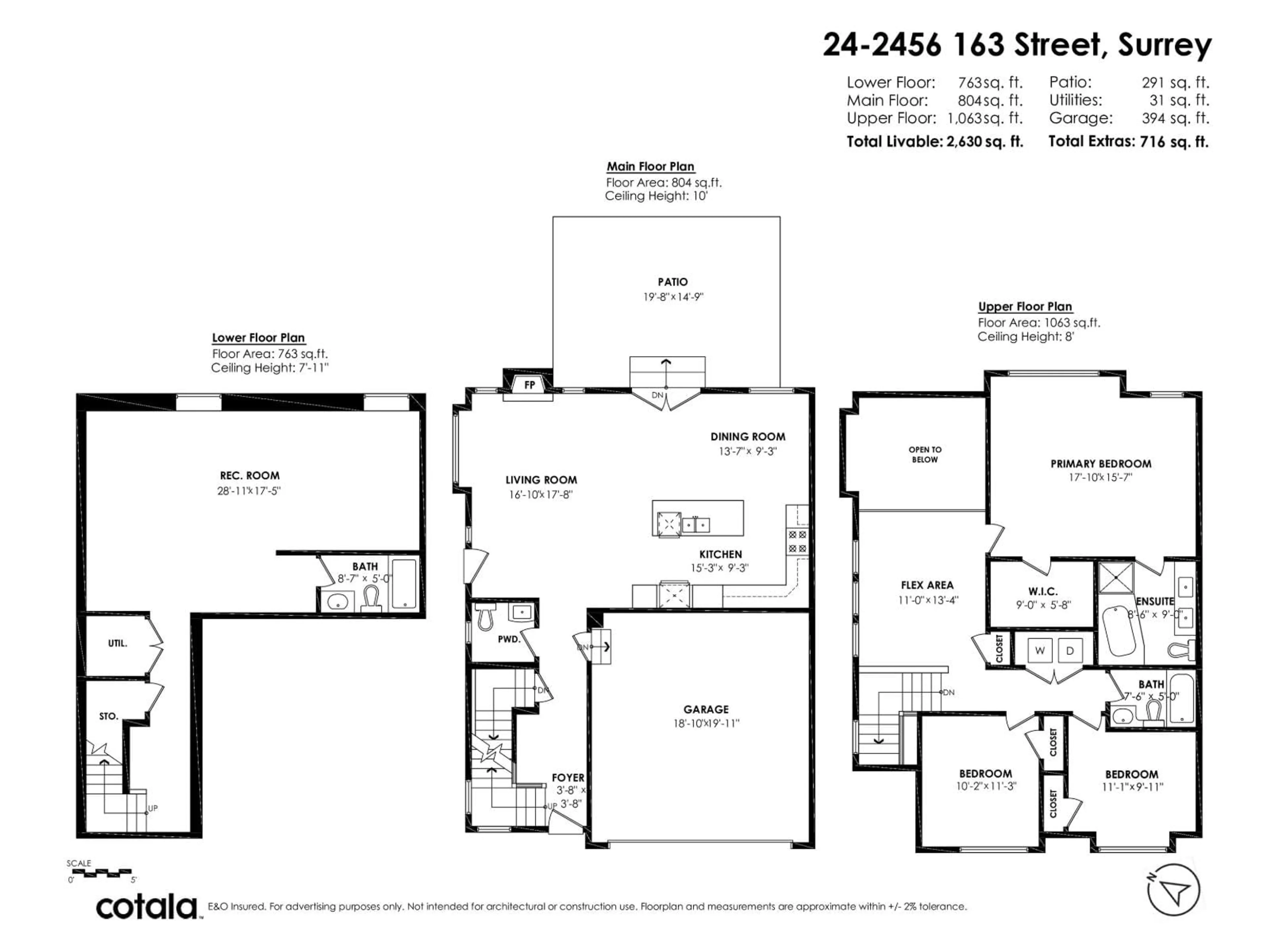 Floor plan for 24 - 2456 163 STREET, Surrey British Columbia V3S8B8