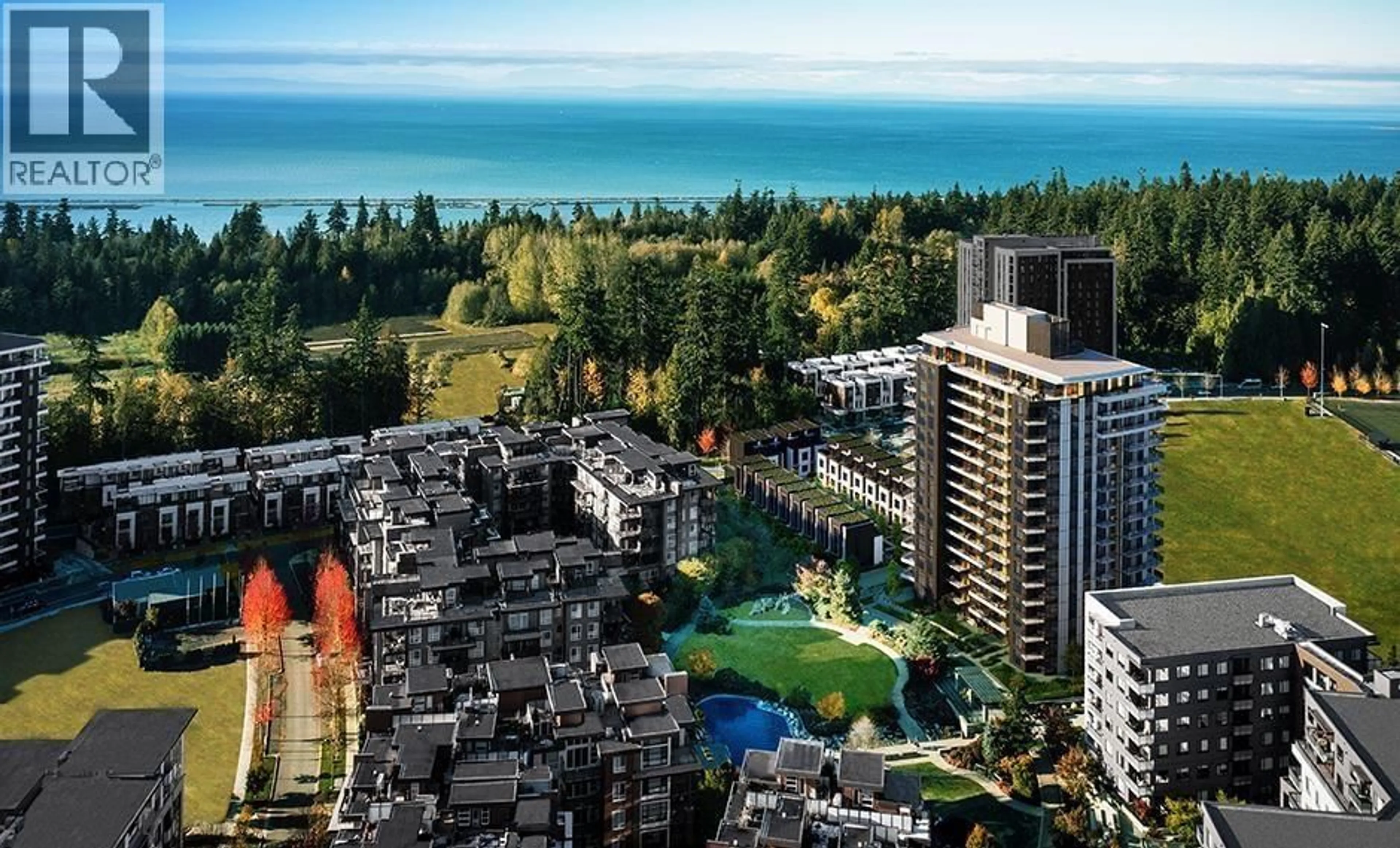 A pic from outside/outdoor area/front of a property/back of a property/a pic from drone, water/lake/river/ocean view for 401 - 6138 BIRNEY AVENUE, Vancouver British Columbia V6S0N1