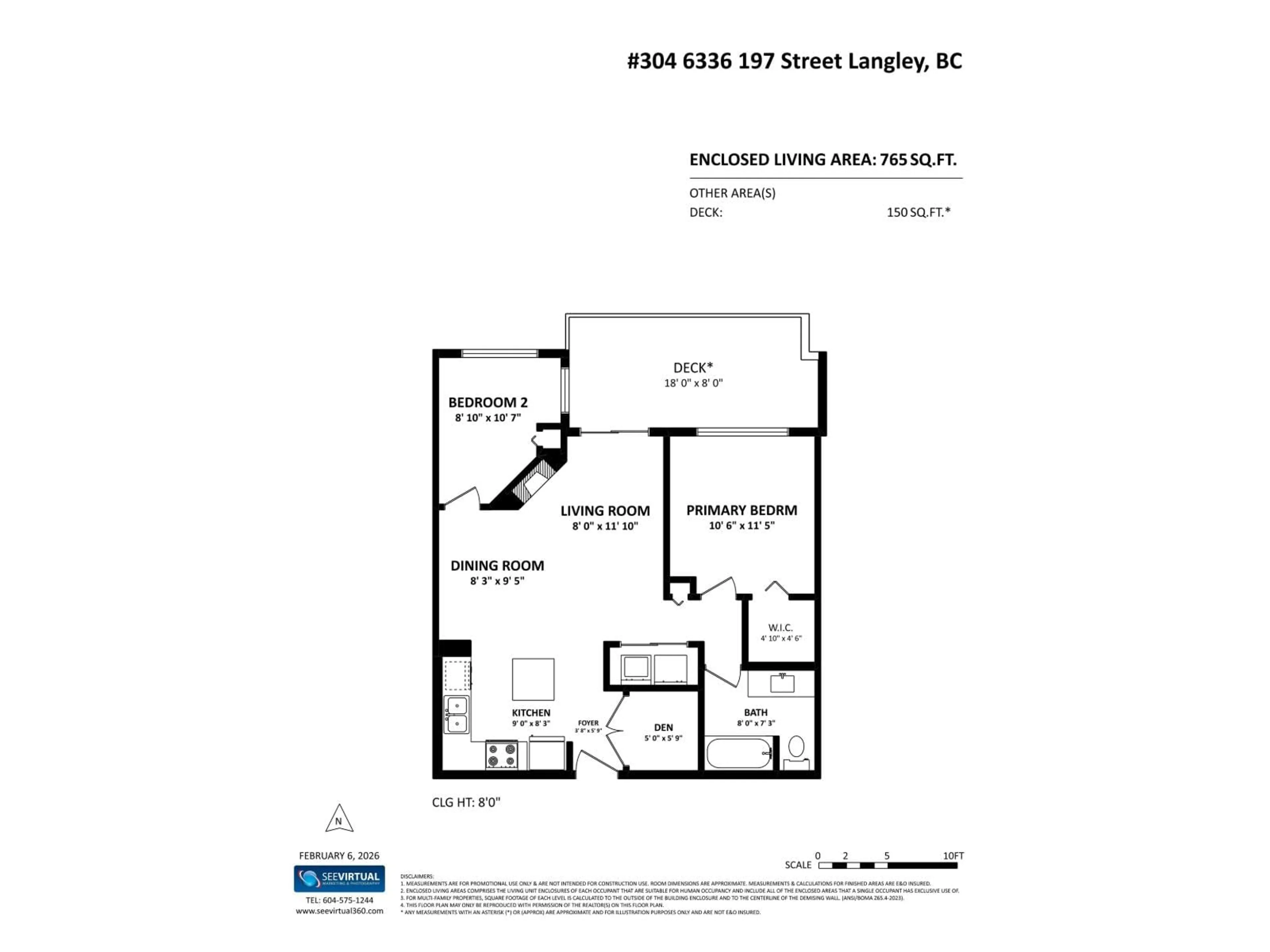 Floor plan for 304 - 6336 197 STREET, Langley British Columbia V2Y2T7