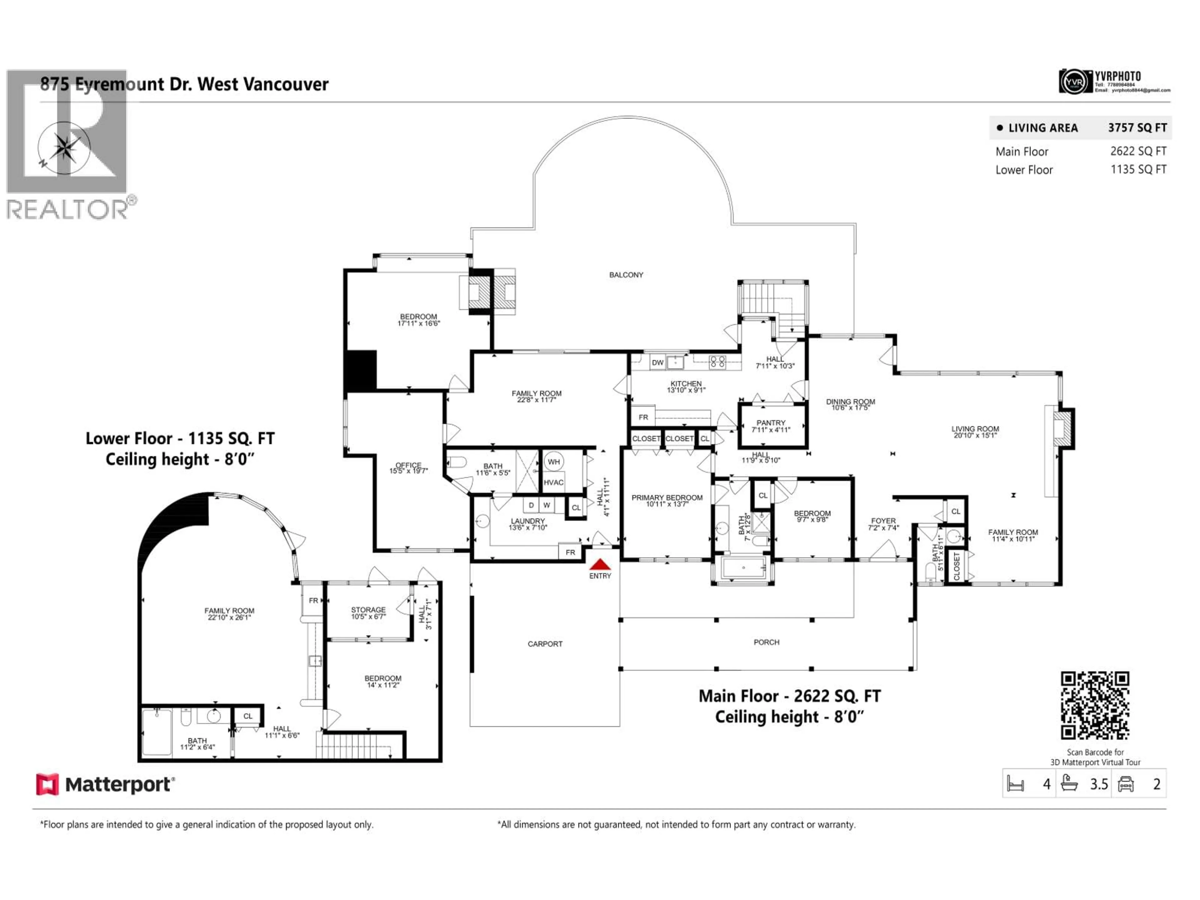 Floor plan for 875 EYREMOUNT DRIVE, West Vancouver British Columbia V7S2B2