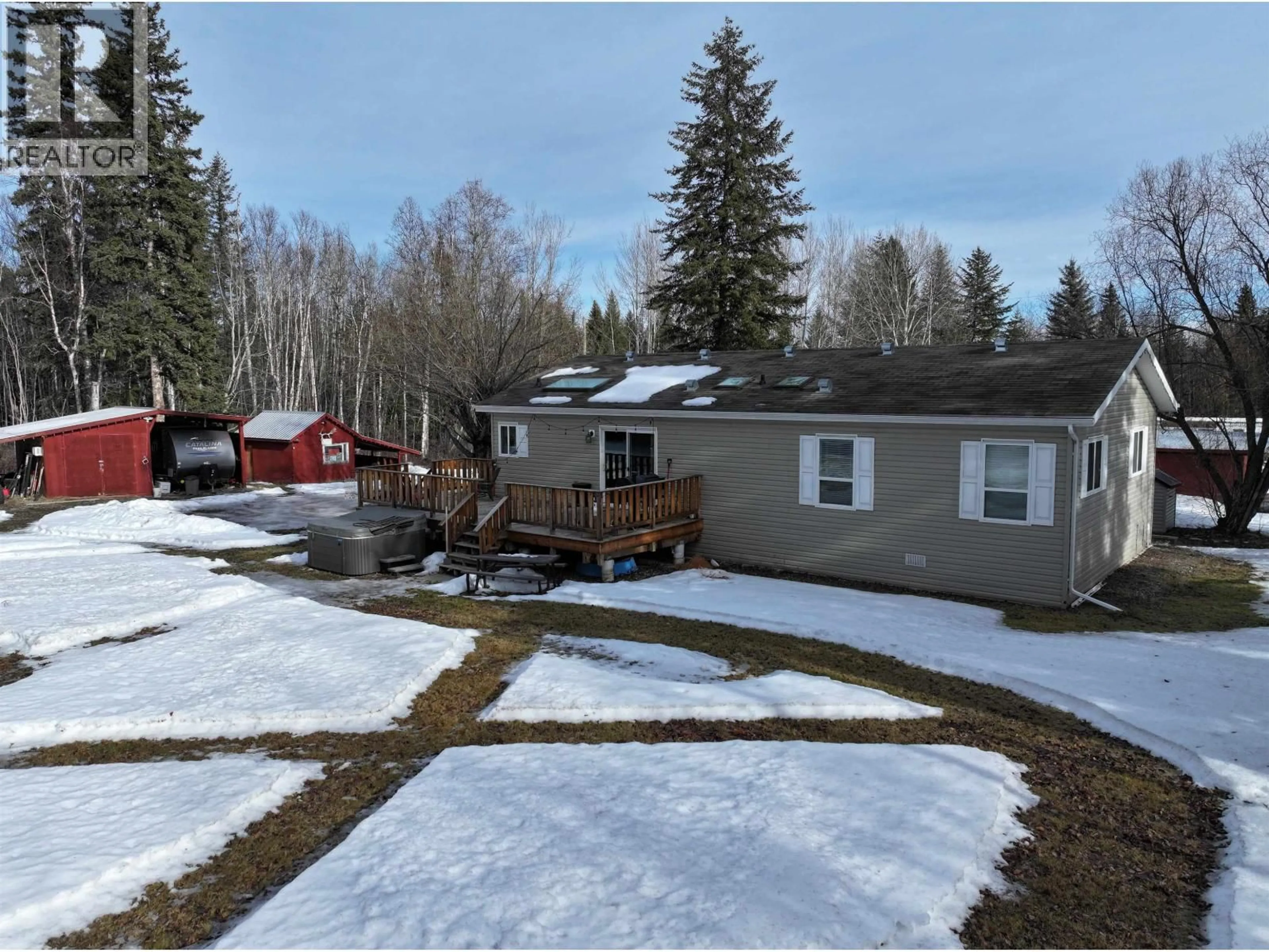 A pic from outside/outdoor area/front of a property/back of a property/a pic from drone, street for 1094 KUPFERSCHMIDT ROAD, Quesnel British Columbia V2J6G9