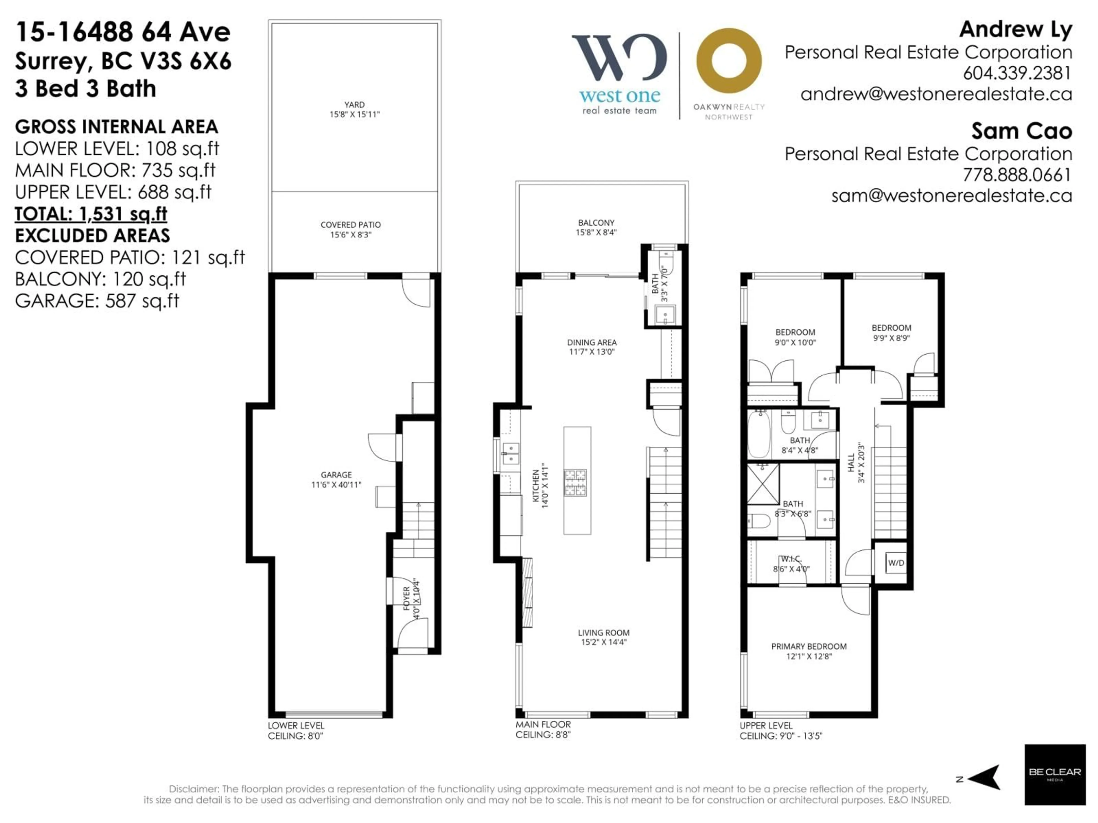 Floor plan for 15 - 16488 64 AVENUE, Surrey British Columbia V3S6X6