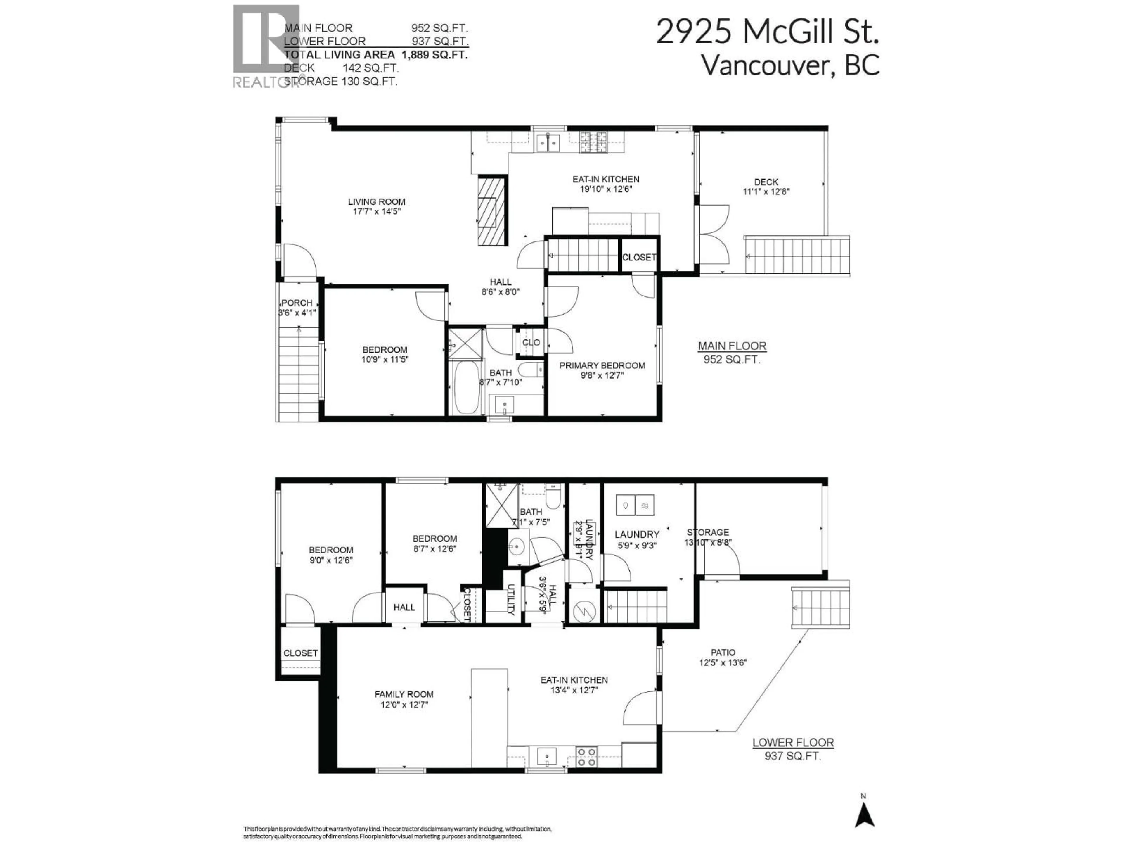 Floor plan for 2925 MCGILL STREET, Vancouver British Columbia V5K1H8