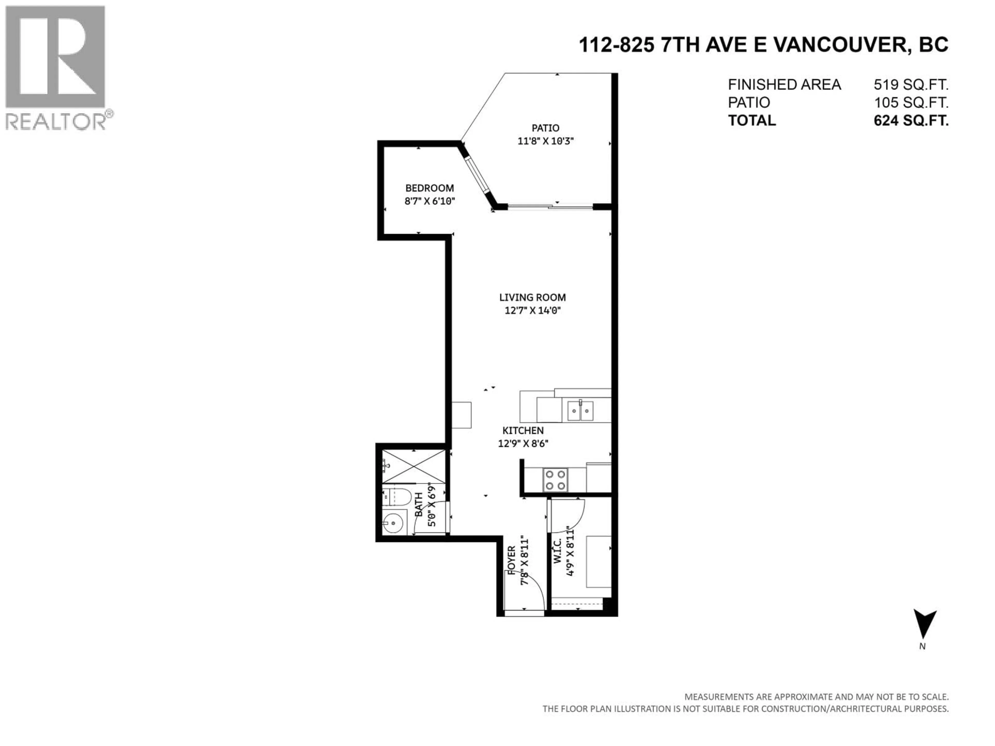 Floor plan for 112 - 825 7TH AVENUE, Vancouver British Columbia V5T1P4